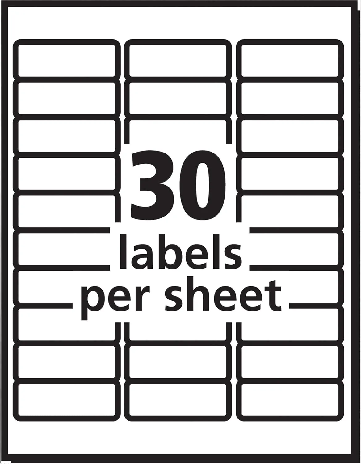 AVERY Easy Peel Address Labels with Sure Feed, 1" x 2-5/8", Matte White