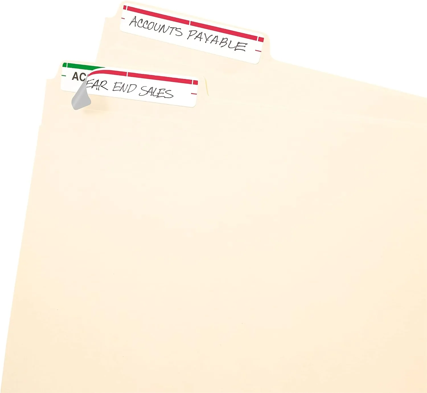 Avery File Folder Labels on 4" x 6" Easy Peel Sheets, White with Dark Red Bar, 2/3" x 3-7/16", 252 Labels (5201)