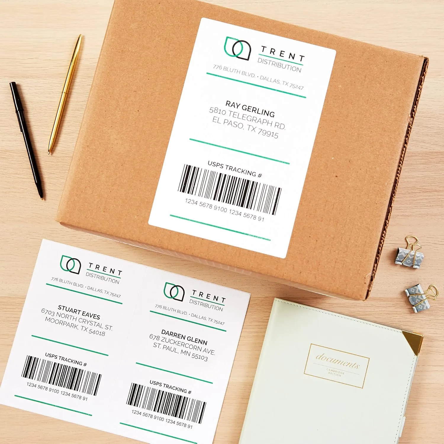 Avery Half-Sheet Printable Shipping Labels, 5.5" x 8.5", White, 500 Blank Mailing Labels, (5912)