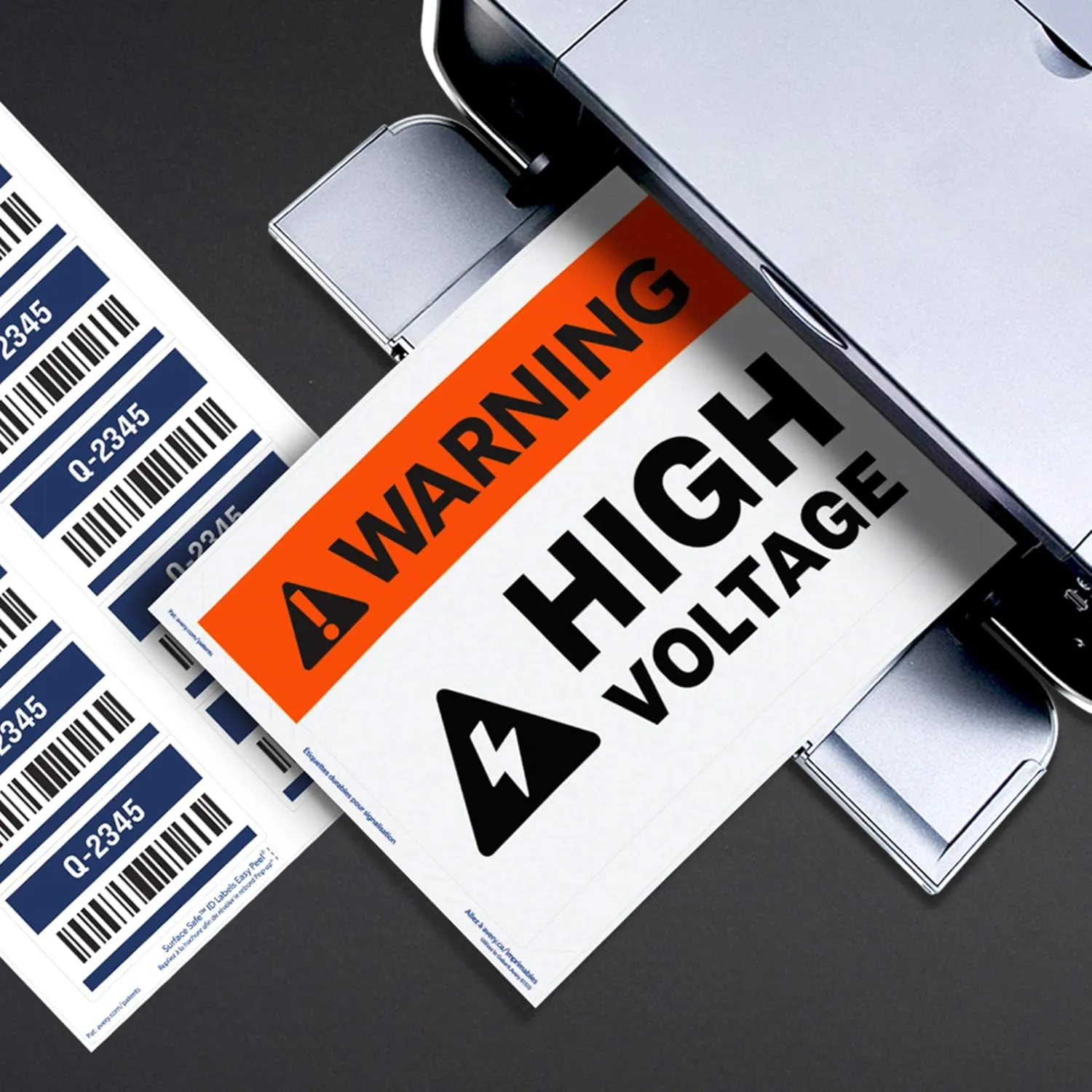 Avery Printable Warning Signs, 7" x 10", Water/Chemical Resistant, 15 Removable Labels (61515)