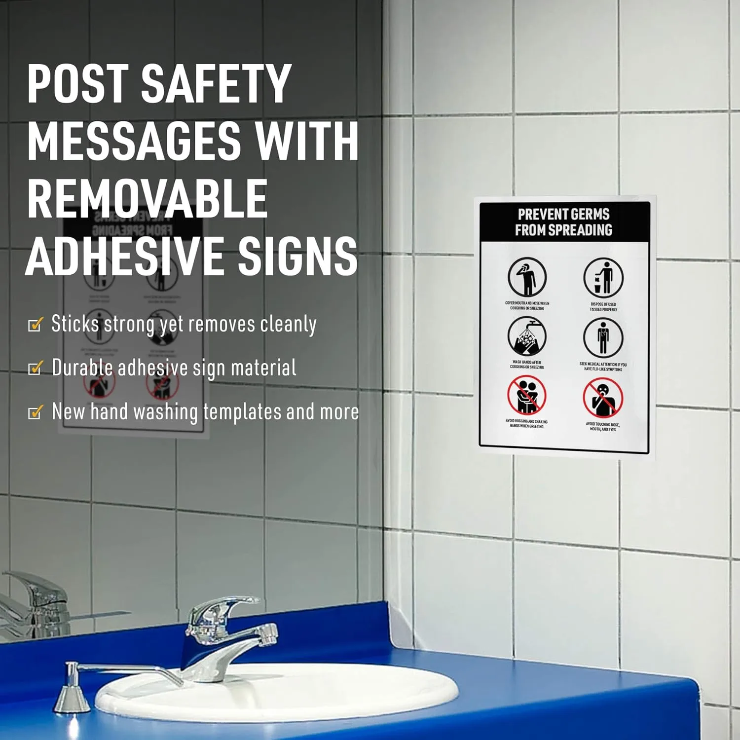 Avery Printable Warning Signs, 7" x 10", Water/Chemical Resistant, 15 Removable Labels (61515)