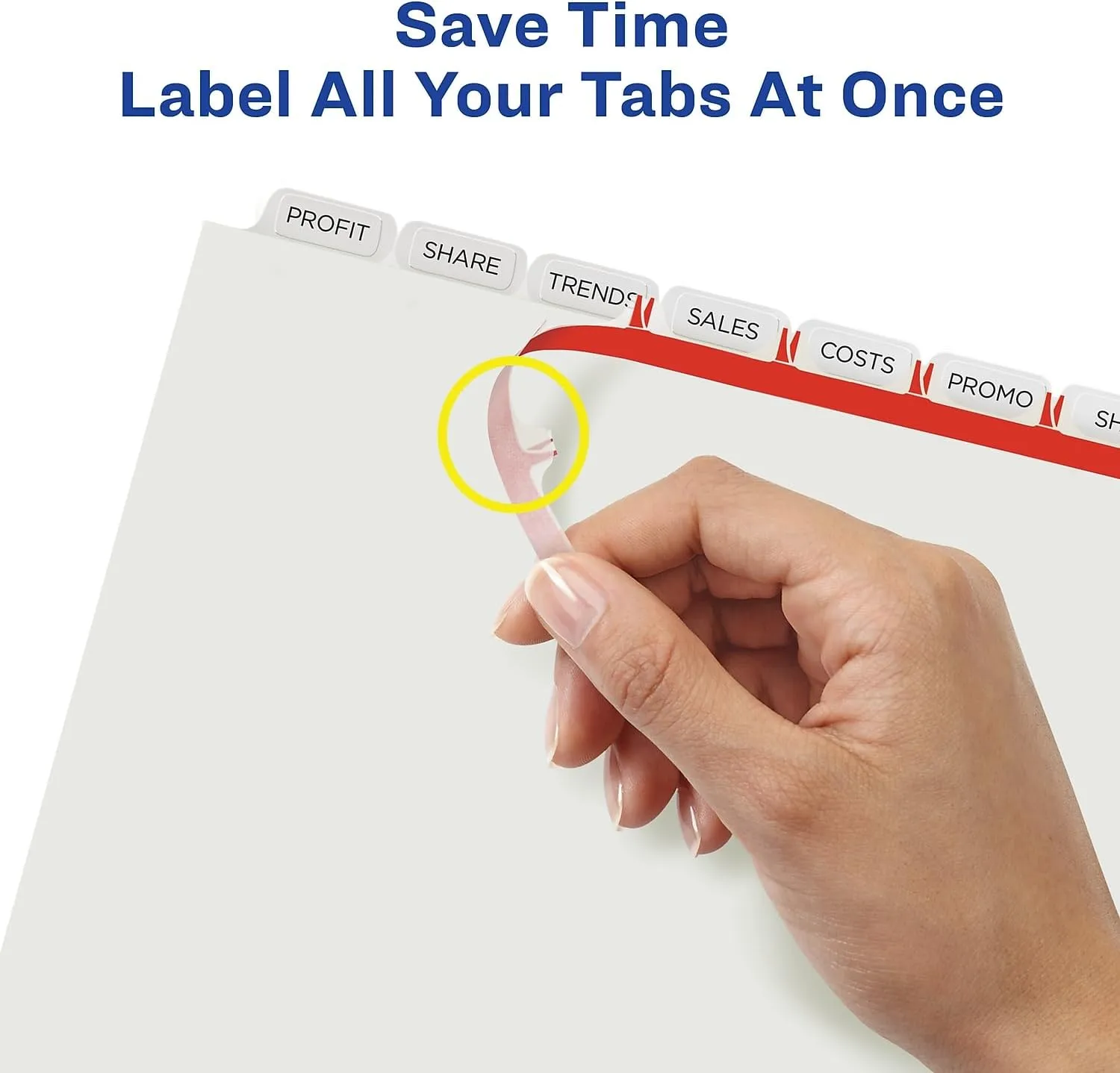 Avery Index Maker Paper Dividers with Print & Apply Label Sheets, 8 Tabs, White, 25 Sets/Pack (11447)