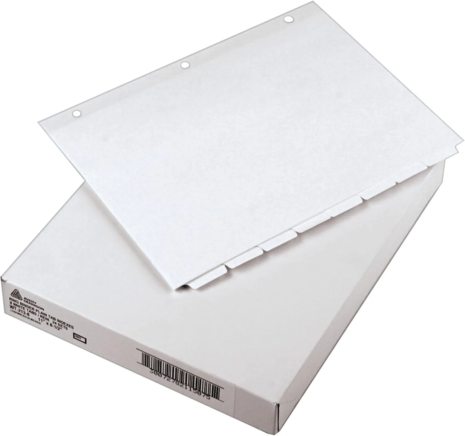 Avery 8-Tab Write-On Dividers, 8.5 x 11 in, White, 24 Sets (11507)