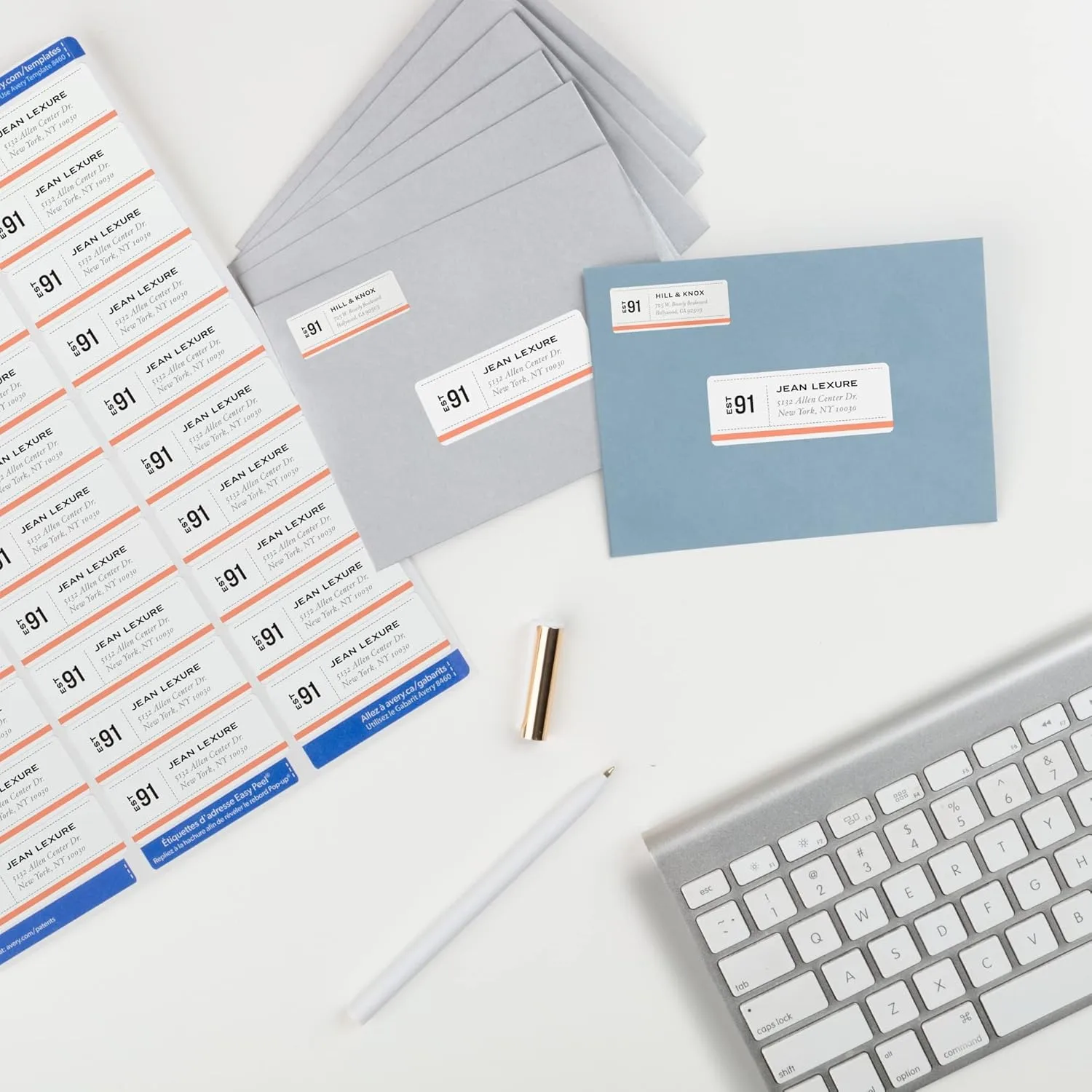 Avery Easy Peel Printable Address Labels with Sure Feed, 1" x 2-5/8", 3,000 Blank Mailing Labels, Great for Mailing, Shipping, and More (8460) 1 Pack