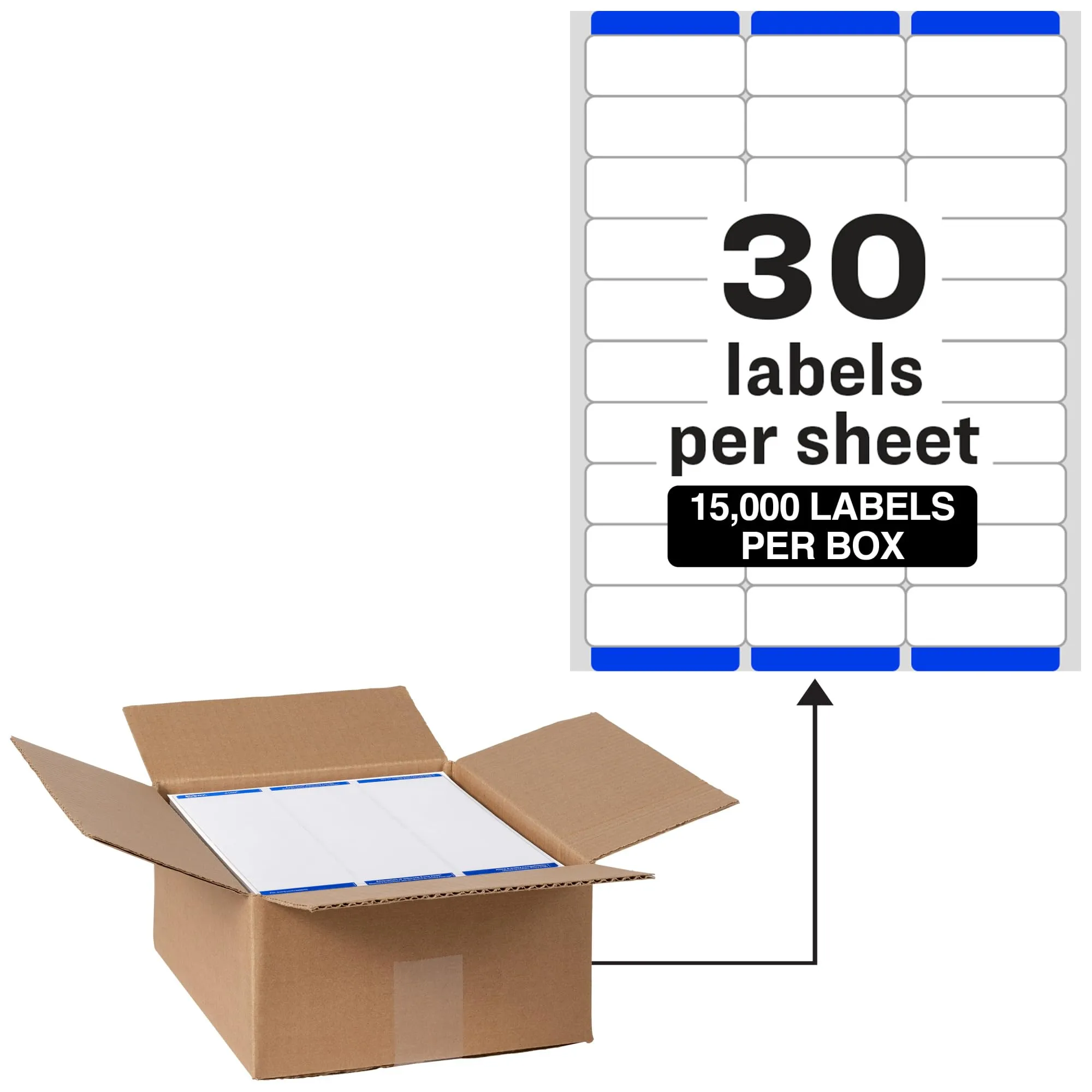 AVERY Easy Peel Address Labels with Sure Feed, 1" x 2-5/8", Matte White