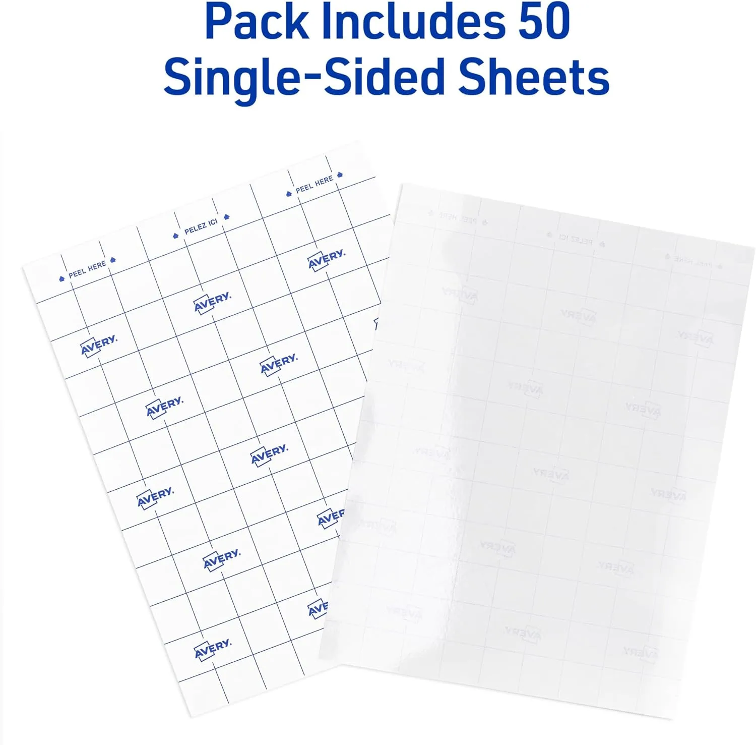 Avery Clear Laminating Sheets, 9" x 12", Permanent Self-Adhesive, 50 Sheets