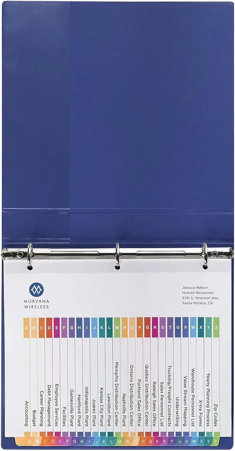 Avery A-Z 26 Tab Dividers, 6 Sets (11832) Multicolor 8.5 x 11