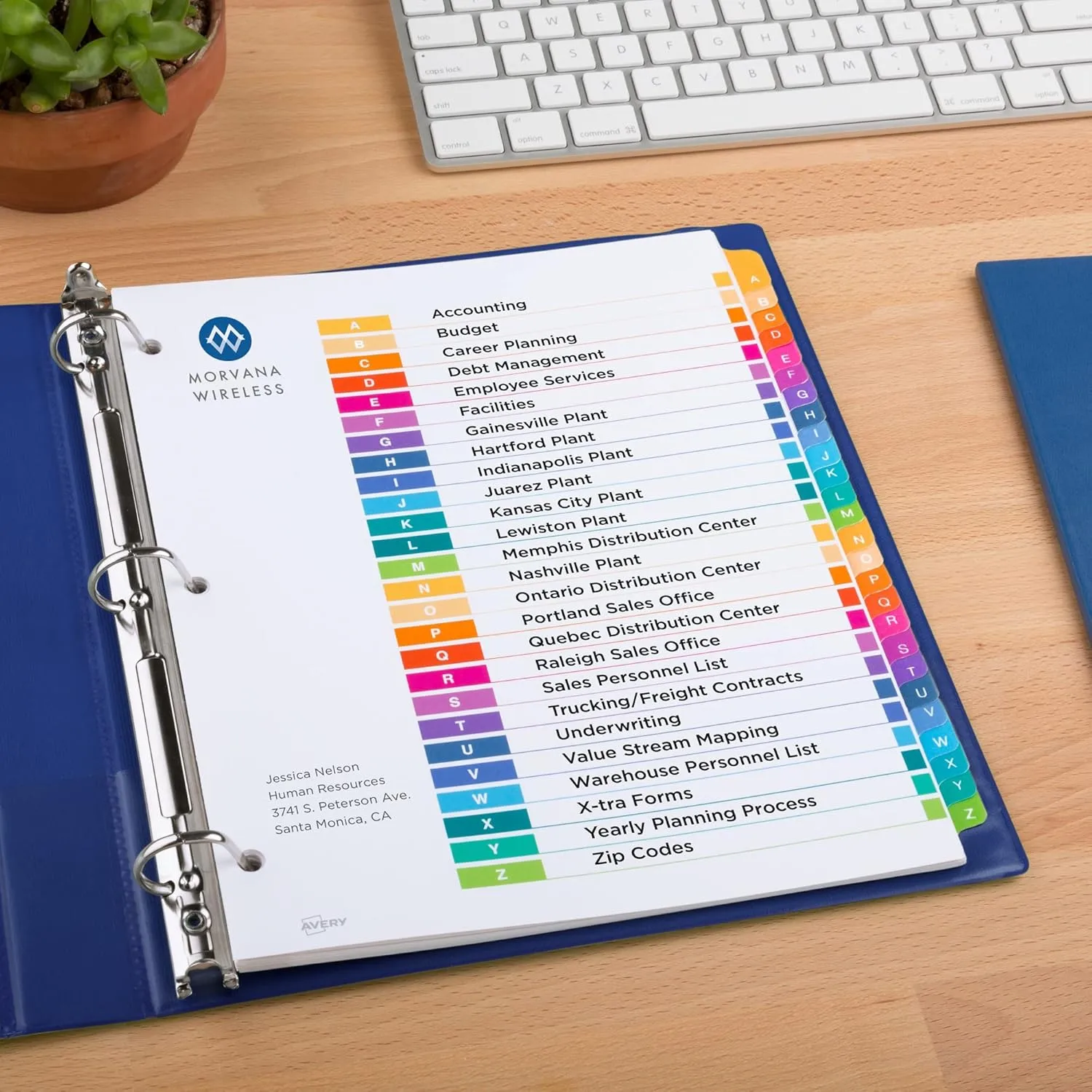 Avery A-Z 26 Tab Dividers, 6 Sets (11832) Multicolor 8.5 x 11
