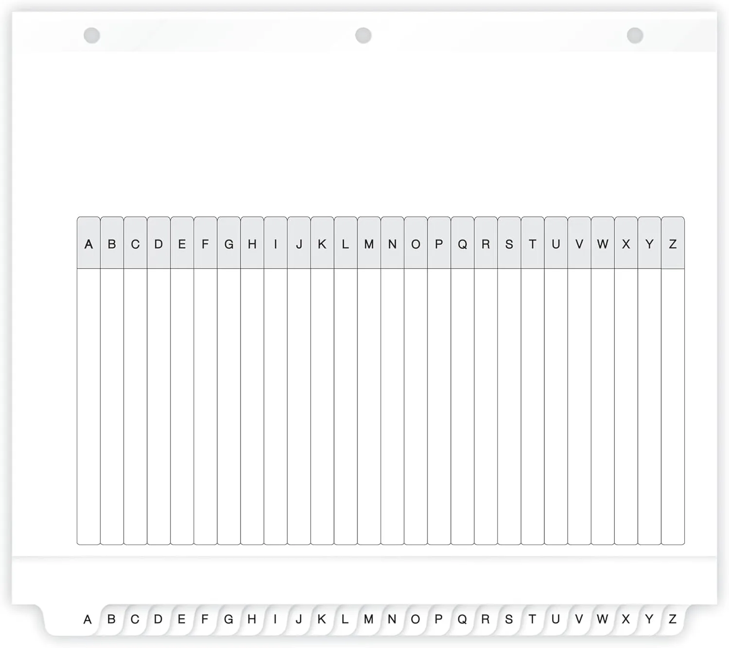 Avery A-Z 26 Tab Dividers for 3-Ring Binders, 8.5 x 11, White Tabs, 26-Pack