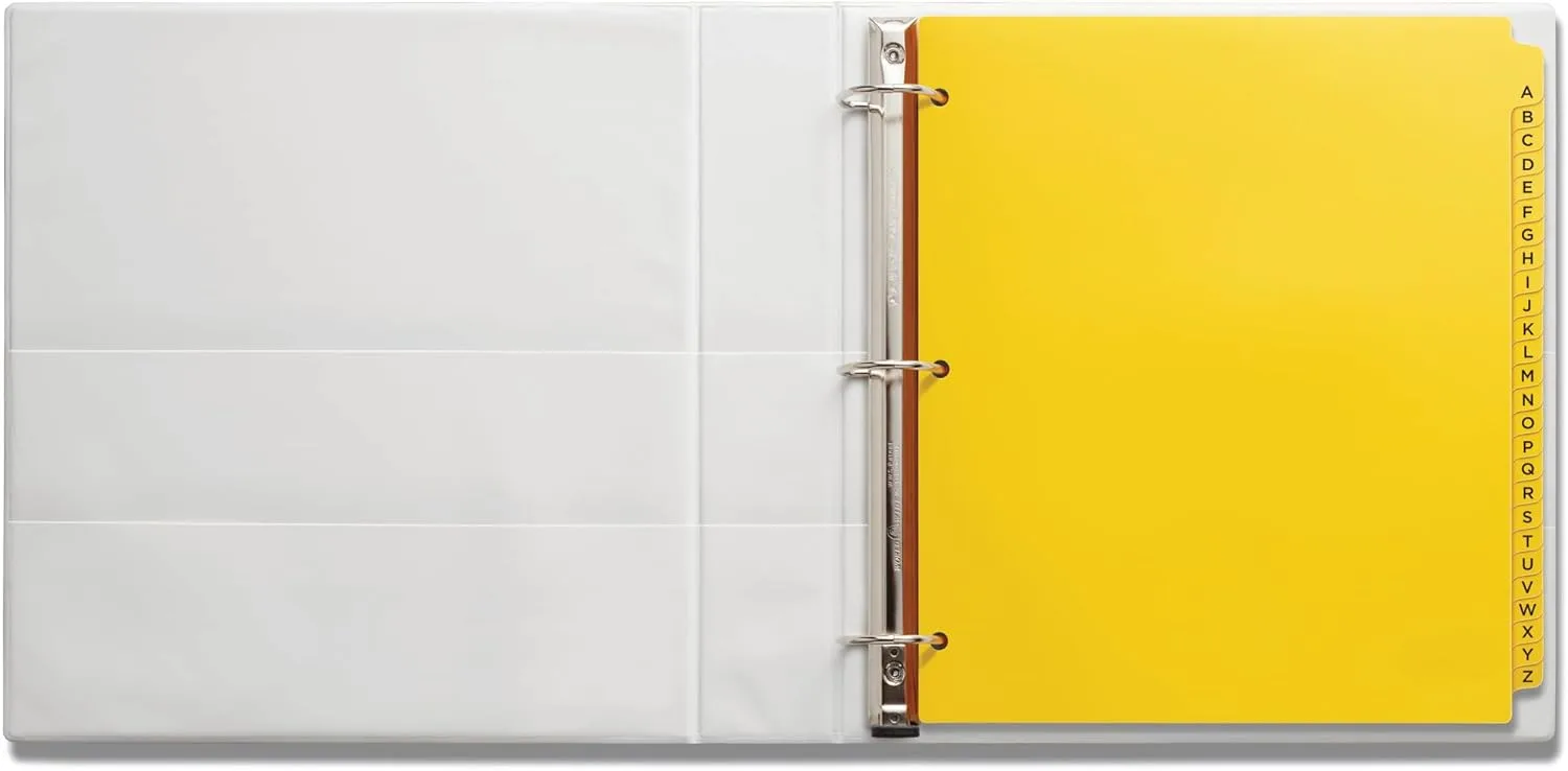 Avery Heavy-Duty A-Z Divider Tabs, 8.5 x 11, Yellow, 26-Pack