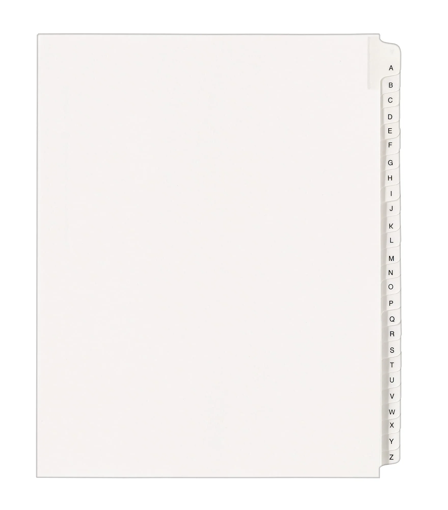 Avery Allstate-Style Collated Legal Exhibit Dividers, 8 1/2in x 11in, White Dividers/White Tabs, A-Z, Pack Of 26 Tabs