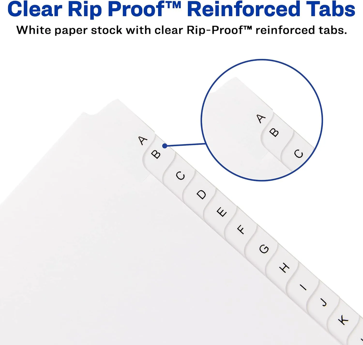 Avery Allstate-Style Collated Legal Exhibit Dividers, 8 1/2in x 11in, White Dividers/White Tabs, A-Z, Pack Of 26 Tabs