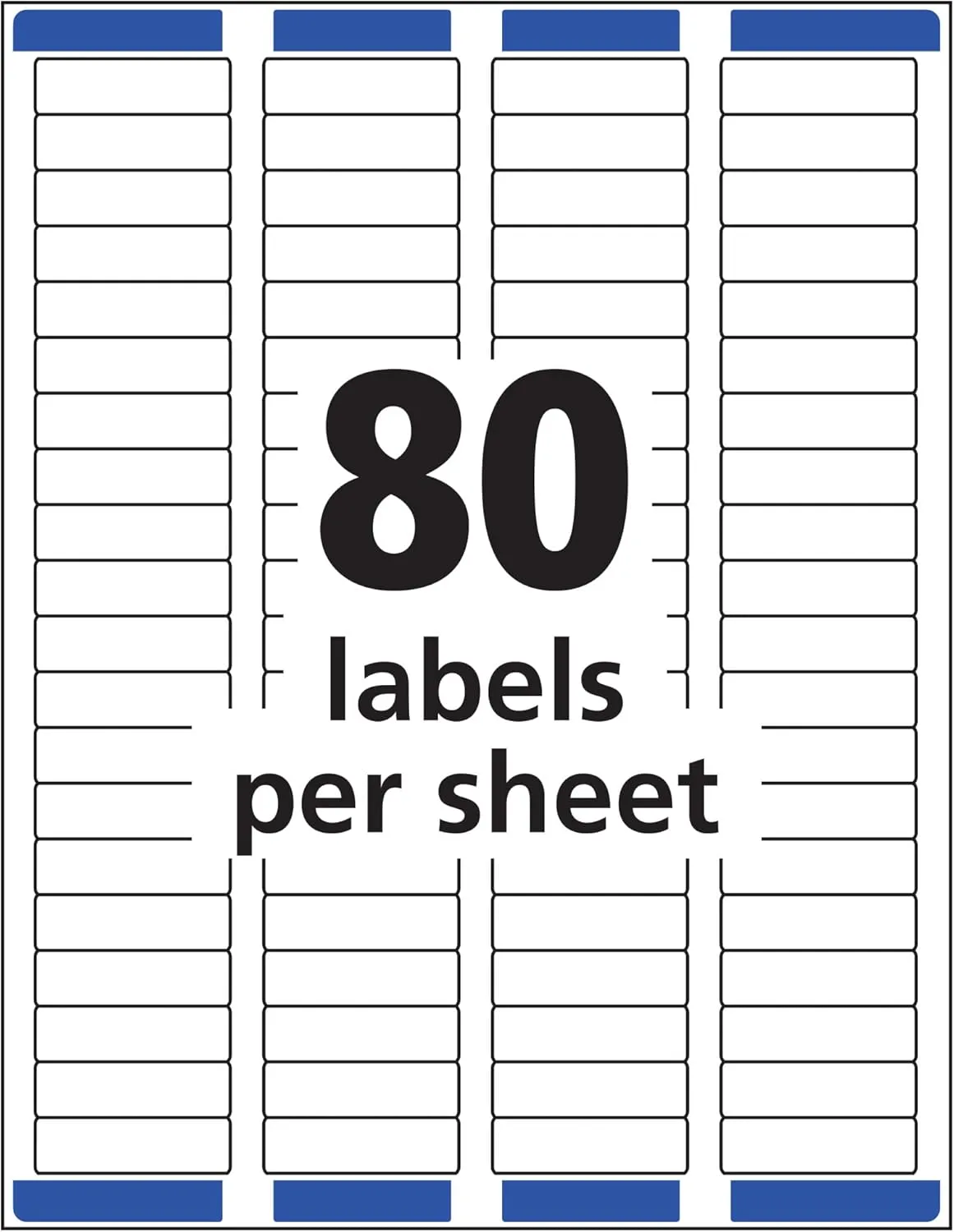 Avery Printable Return Address Labels with Sure Feed, 0.5" x 1.75", White, 2,000 Blank Mailing Labels (05267) 1/2" x 1 3/4" 2,000 labels
