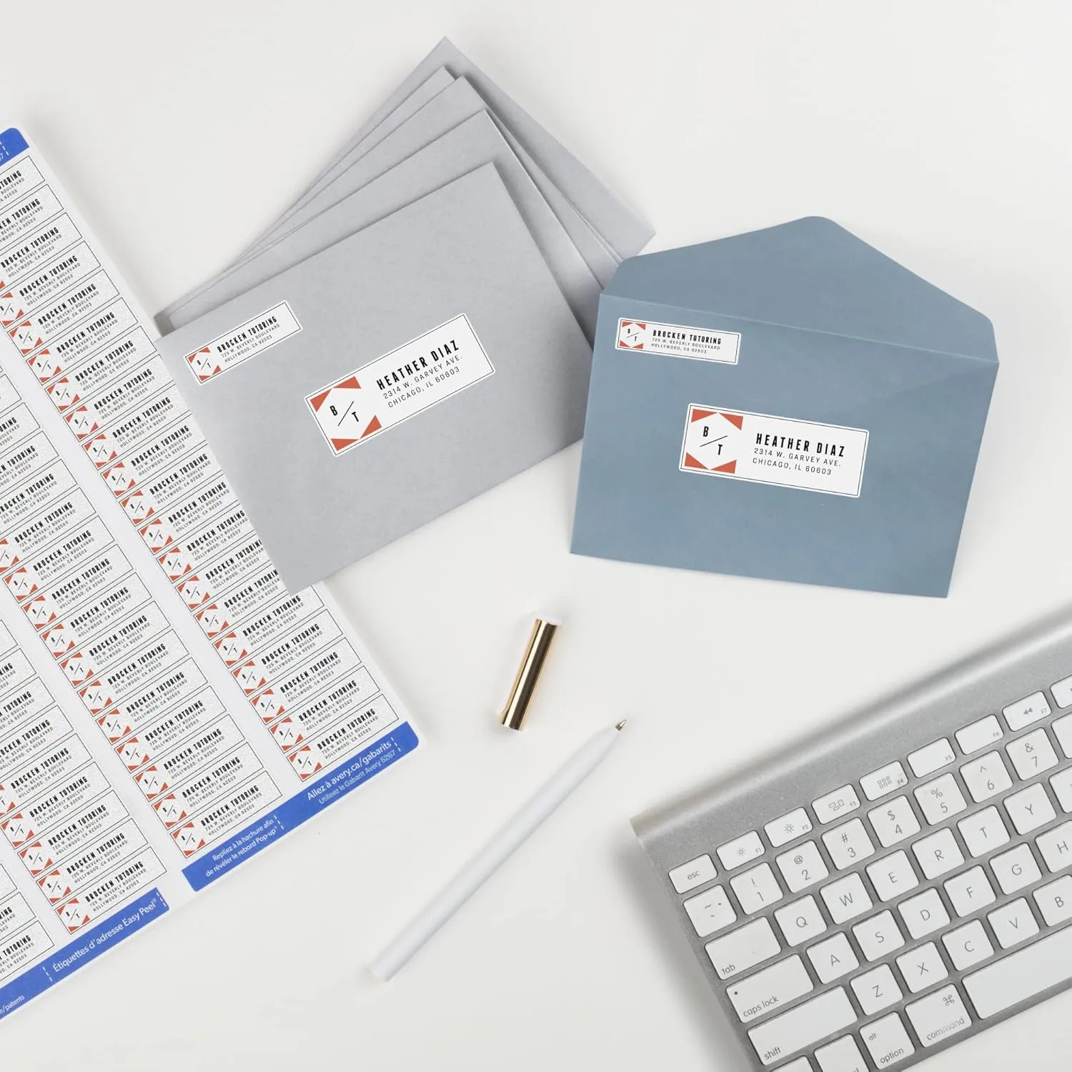 Avery Printable Return Address Labels with Sure Feed, 0.5" x 1.75", White, 2,000 Blank Mailing Labels (05267) 1/2" x 1 3/4" 2,000 labels