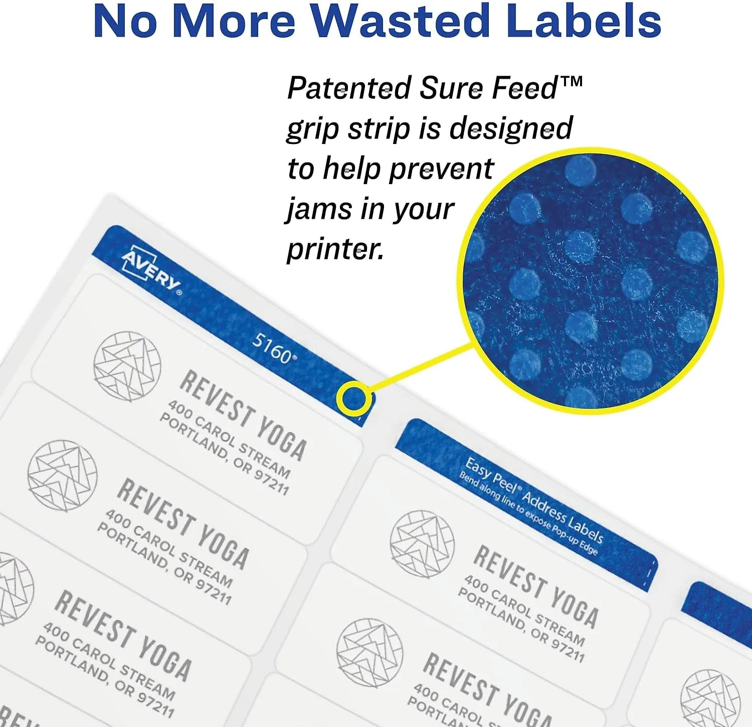 Avery Print-To-The-Edge Permanent Address Laser Labels, 6871 — 1-1/4 x 2-3/8, White, 450 Pack