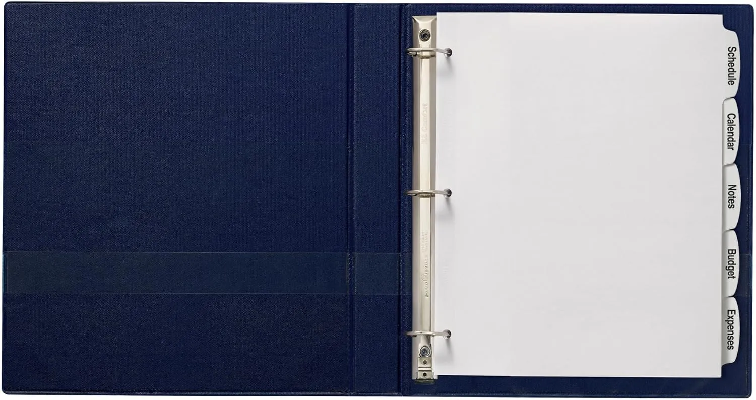 AVERY Big Tab Printable White Label Dividers, 5-Tab, Letter (8.5 x 11)