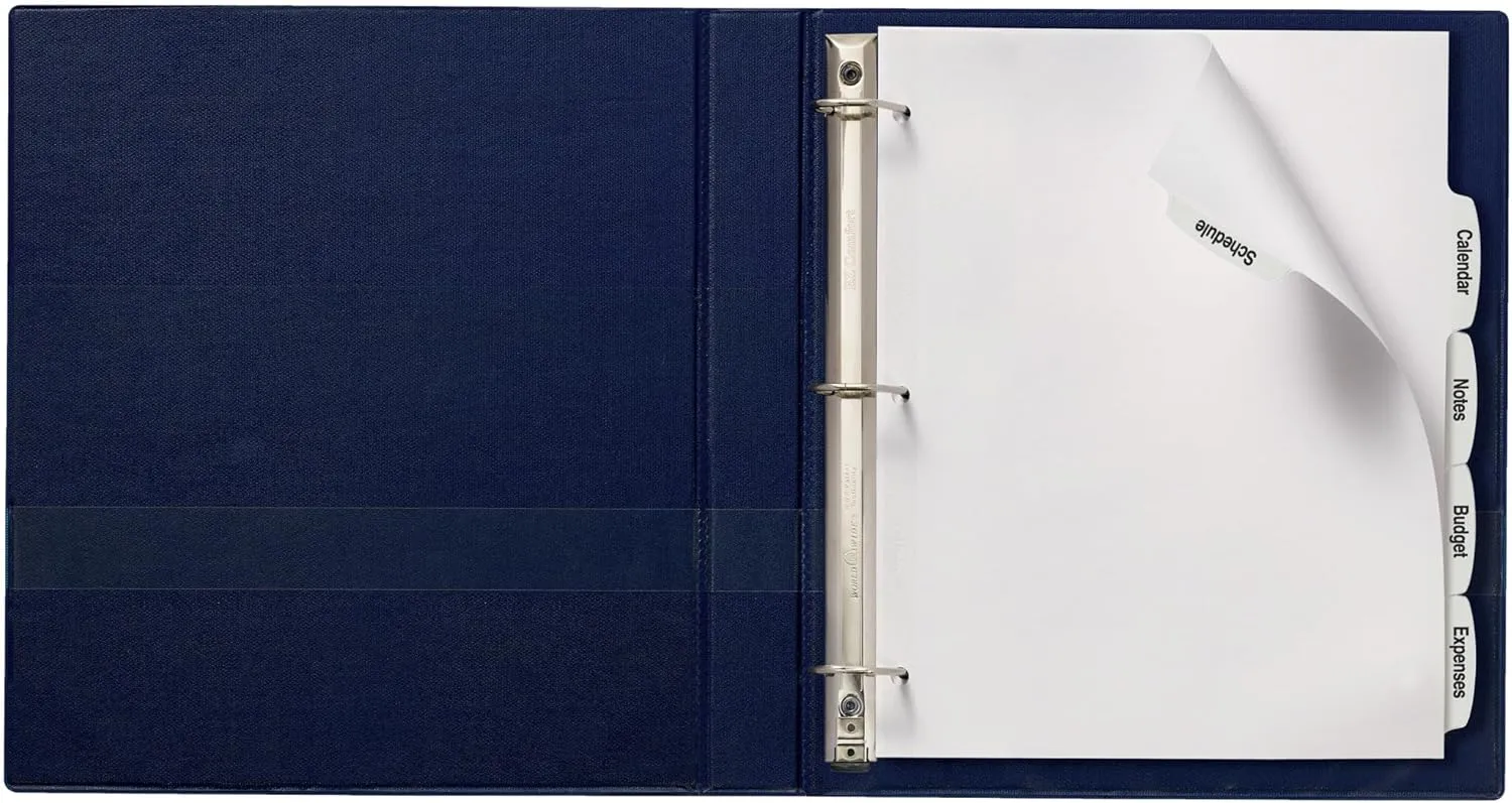 AVERY Big Tab Printable White Label Dividers, 5-Tab, Letter (8.5 x 11)
