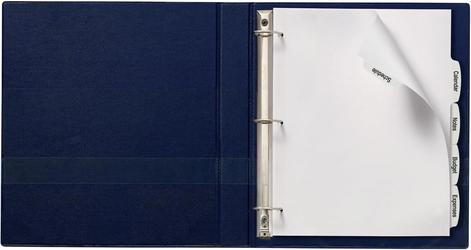 AVERY Big Tab Printable White Label Dividers, 5-Tab, Letter (8.5 x 11)