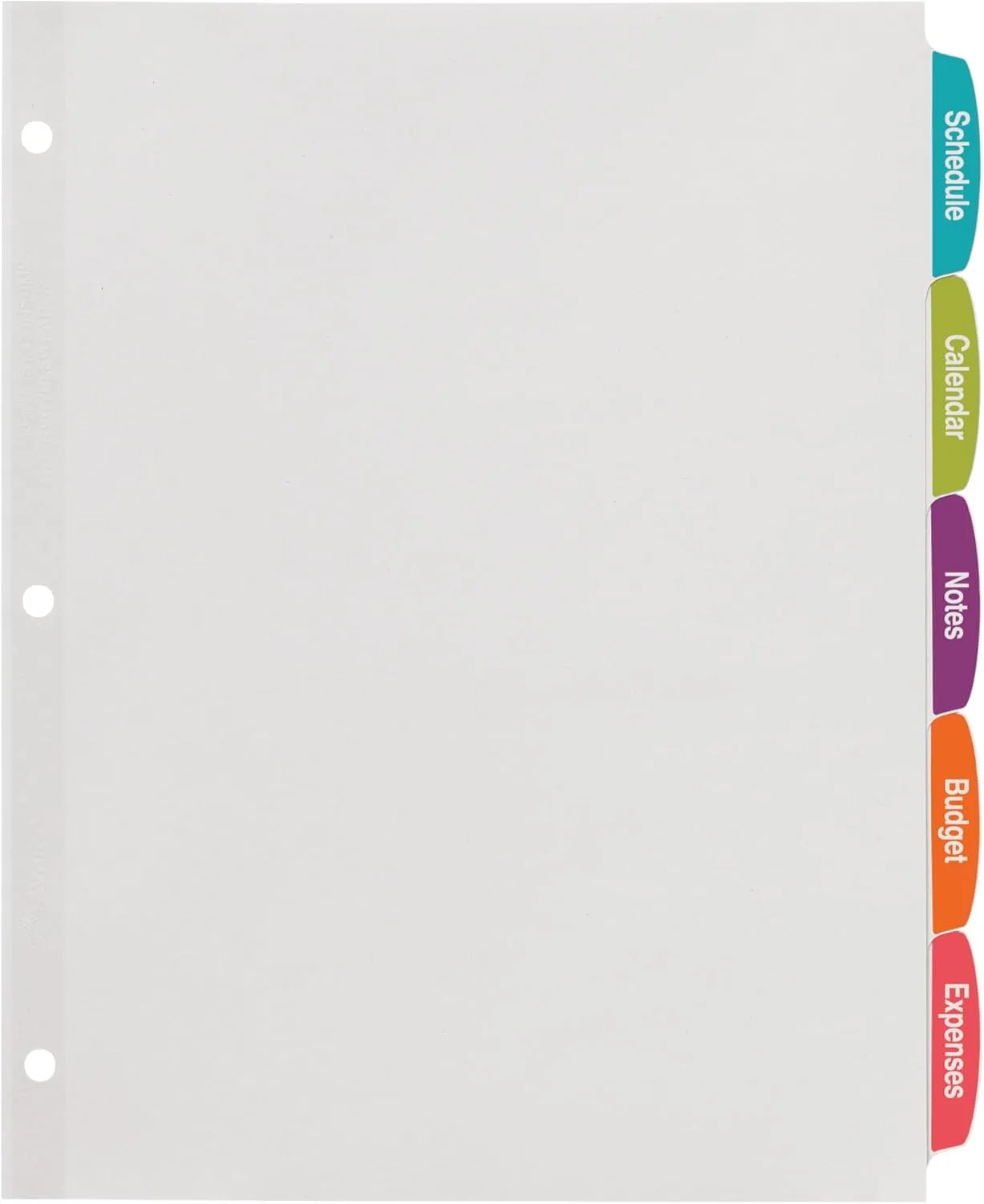 AVERY Big Tab Printable White Label Dividers, 5-Tab, Letter (8.5 x 11)