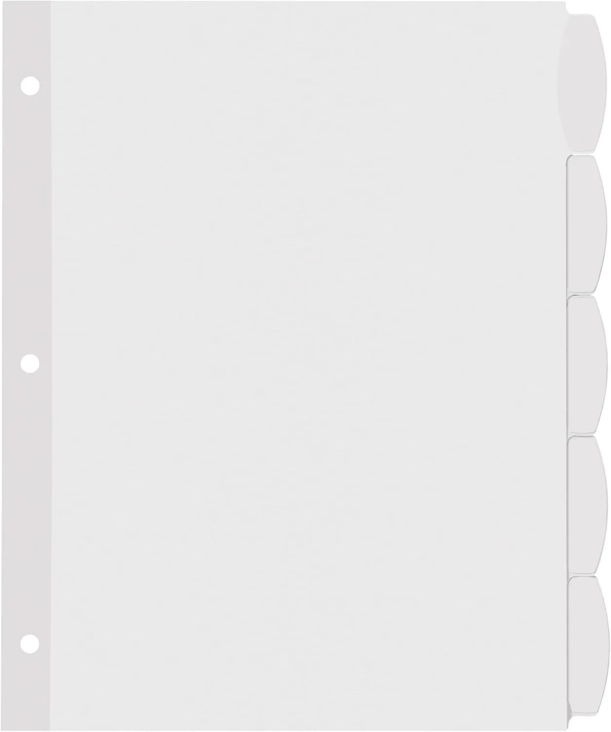 AVERY Big Tab Printable White Label Dividers, 5-Tab, Letter (8.5 x 11)