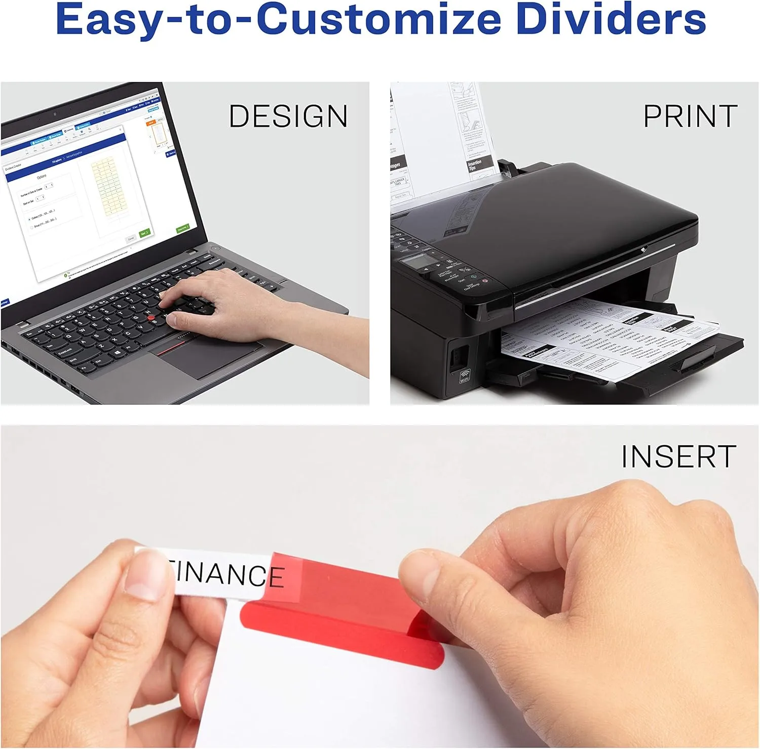 Avery Big Tab Insertable Extra-Wide Dividers, 8 Multicolor Tabs, 1 Set (11222)
