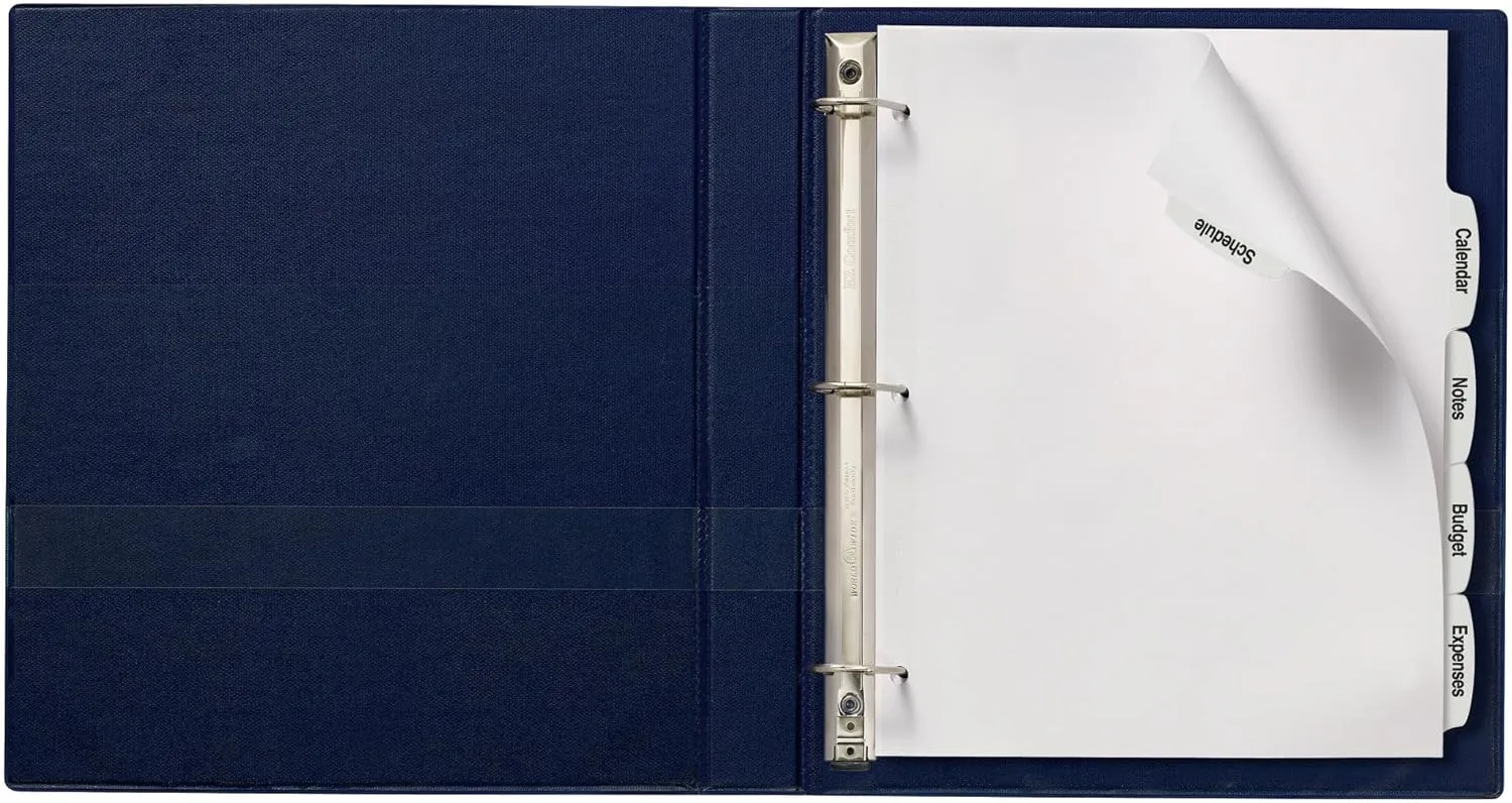 AVERY Big Tab Printable White Label Dividers, 5-Tab, Letter (8.5 x 11)