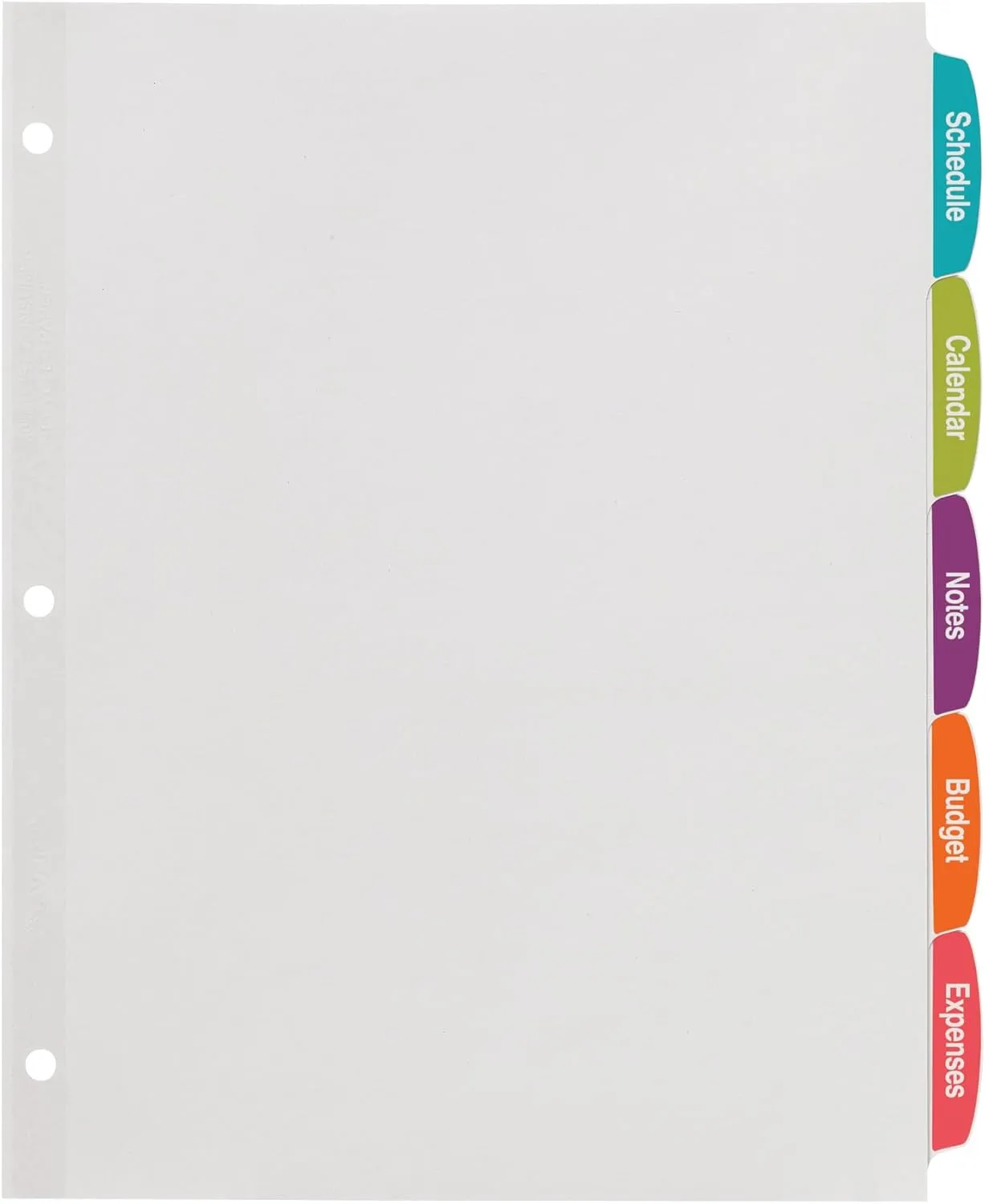 AVERY Big Tab Printable White Label Dividers, 5-Tab, Letter (8.5 x 11)