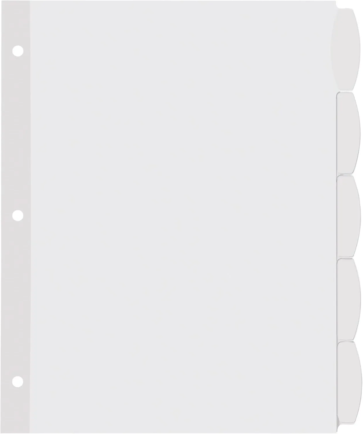 AVERY Big Tab Printable White Label Dividers, 5-Tab, Letter (8.5 x 11)