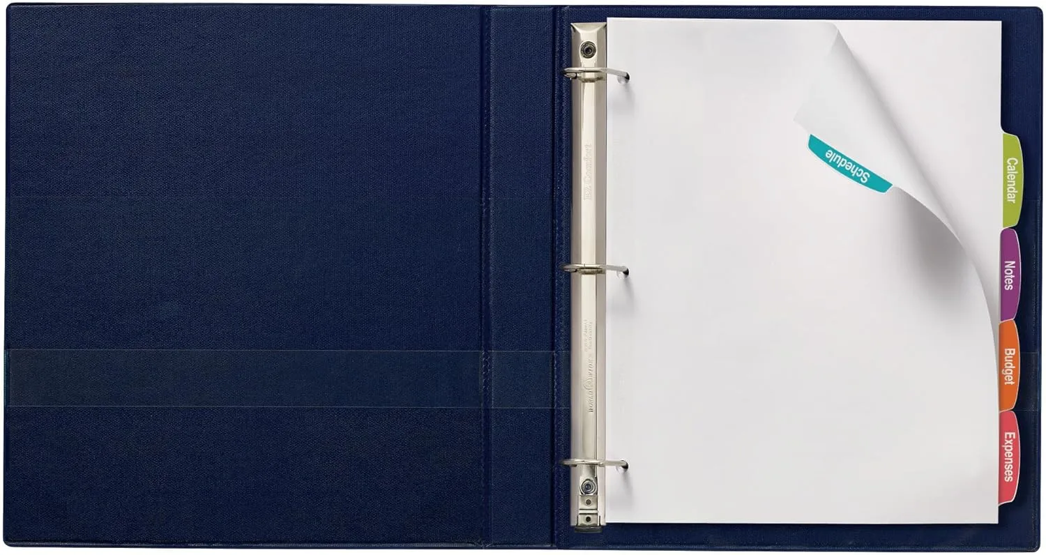 AVERY Big Tab Printable White Label Dividers, 5-Tab, Letter (8.5 x 11)