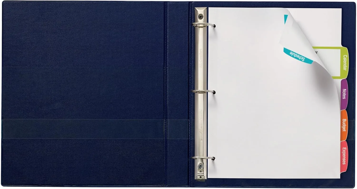 Avery Big Tab Printable Large White Label Dividers, 5-Tab, Easy Peel, 20 Sets (14440)