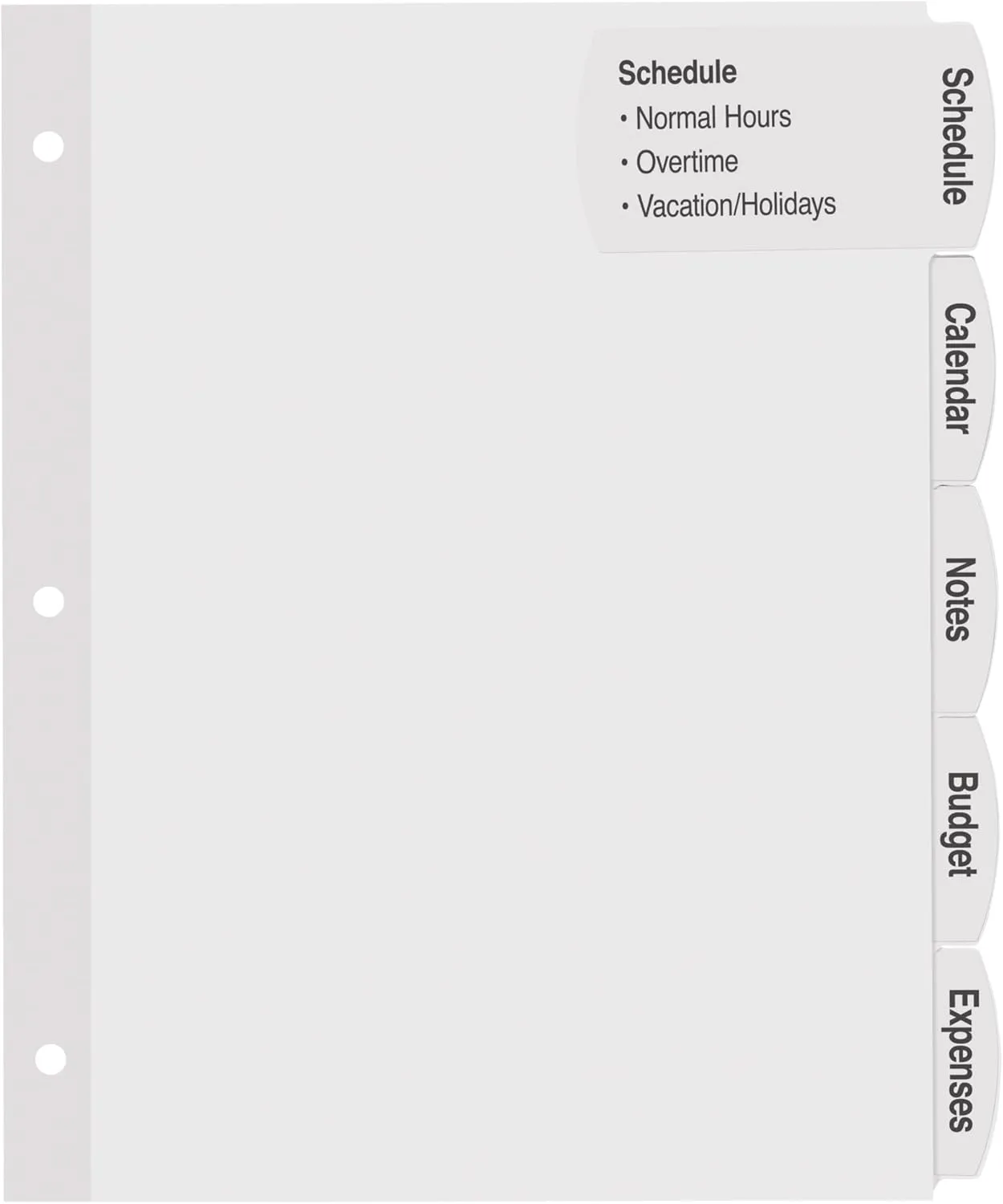 Avery Big Tab Printable Large White Label Dividers, 5-Tab, Easy Peel, 20 Sets (14440)