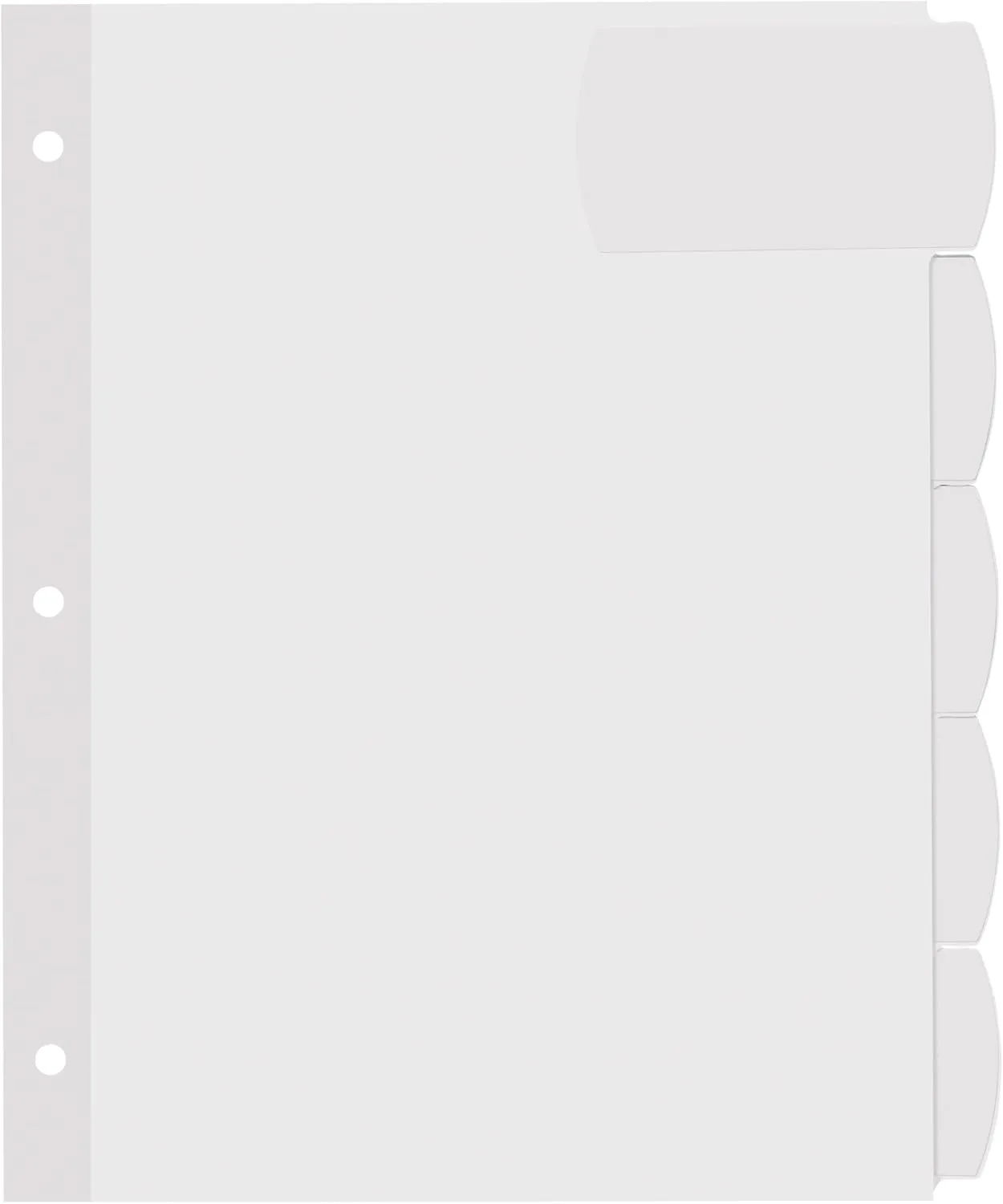 Avery Big Tab Printable Large White Label Dividers, 5-Tab, Easy Peel, 20 Sets (14440)