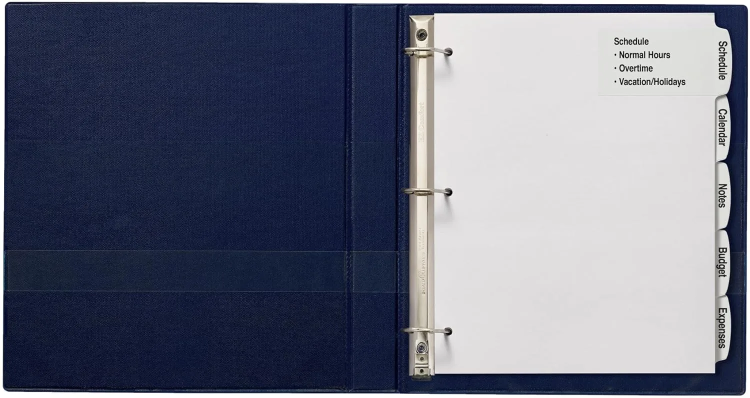 Avery Big Tab Printable Large White Label Dividers, 5-Tab, Easy Peel, 20 Sets (14440)