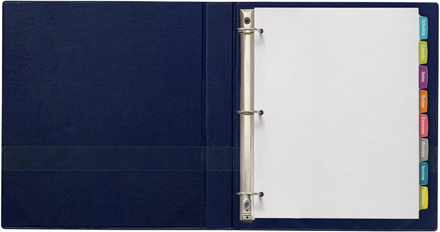 Avery Big Tab Printable White Label Dividers with Easy Peel, 8 Tabs, 4 Sets (14433)