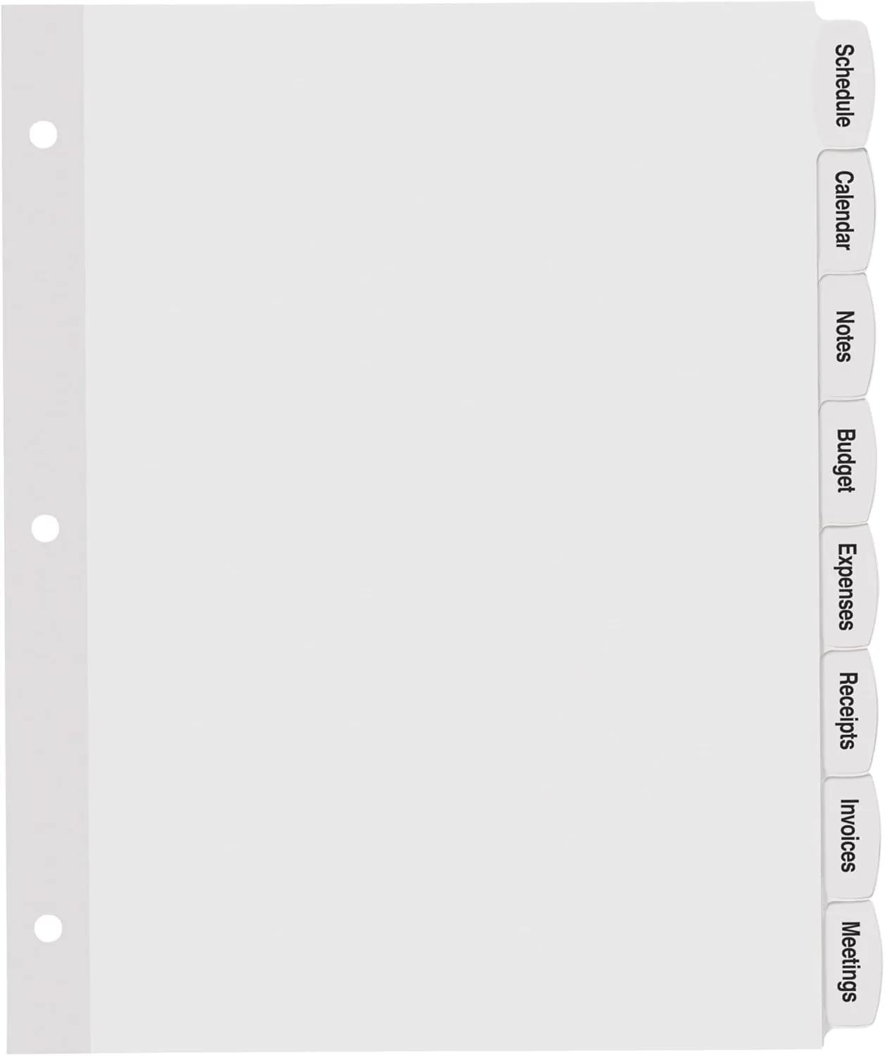 Avery Big Tab Printable White Label Dividers with Easy Peel, 8 Tabs, 4 Sets (14433)