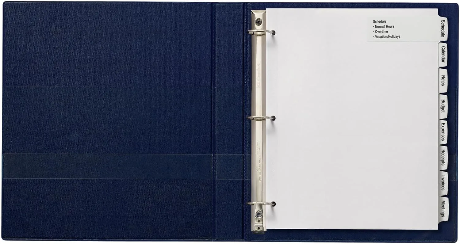 Avery Big Tab Printable Large White Label Dividers with Easy Peel, 8 Tabs, 4 Sets (14439)
