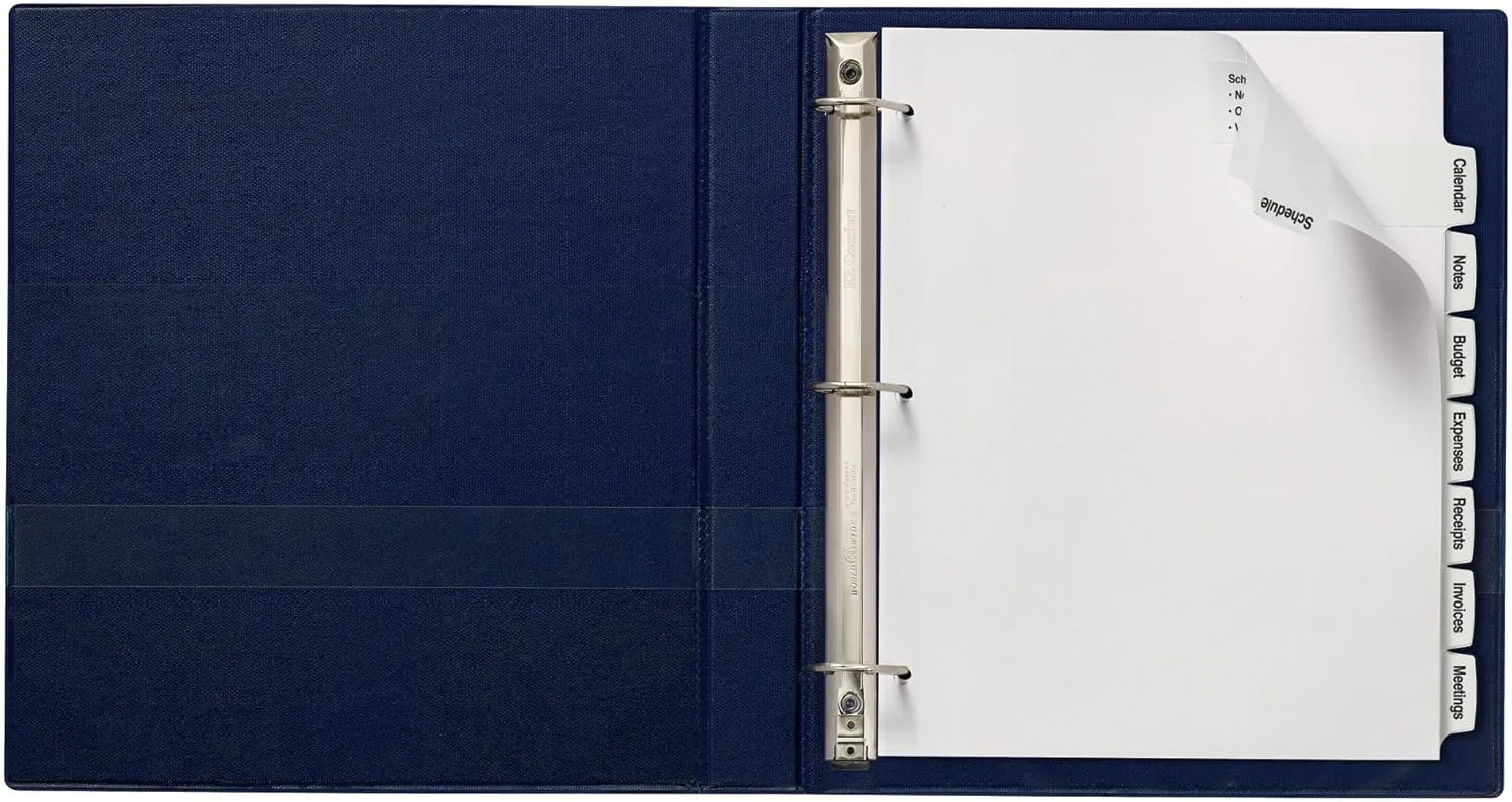 Avery Big Tab Printable Large White Label Dividers with Easy Peel, 8 Tabs, 4 Sets (14439)