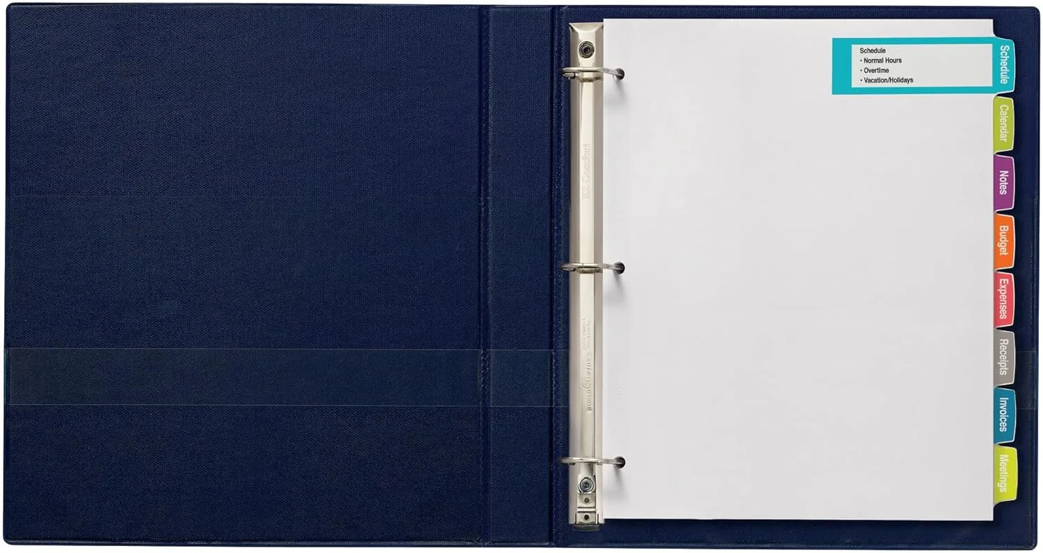 Avery Big Tab Printable Large White Label Dividers with Easy Peel, 8 Tabs, 4 Sets (14439)