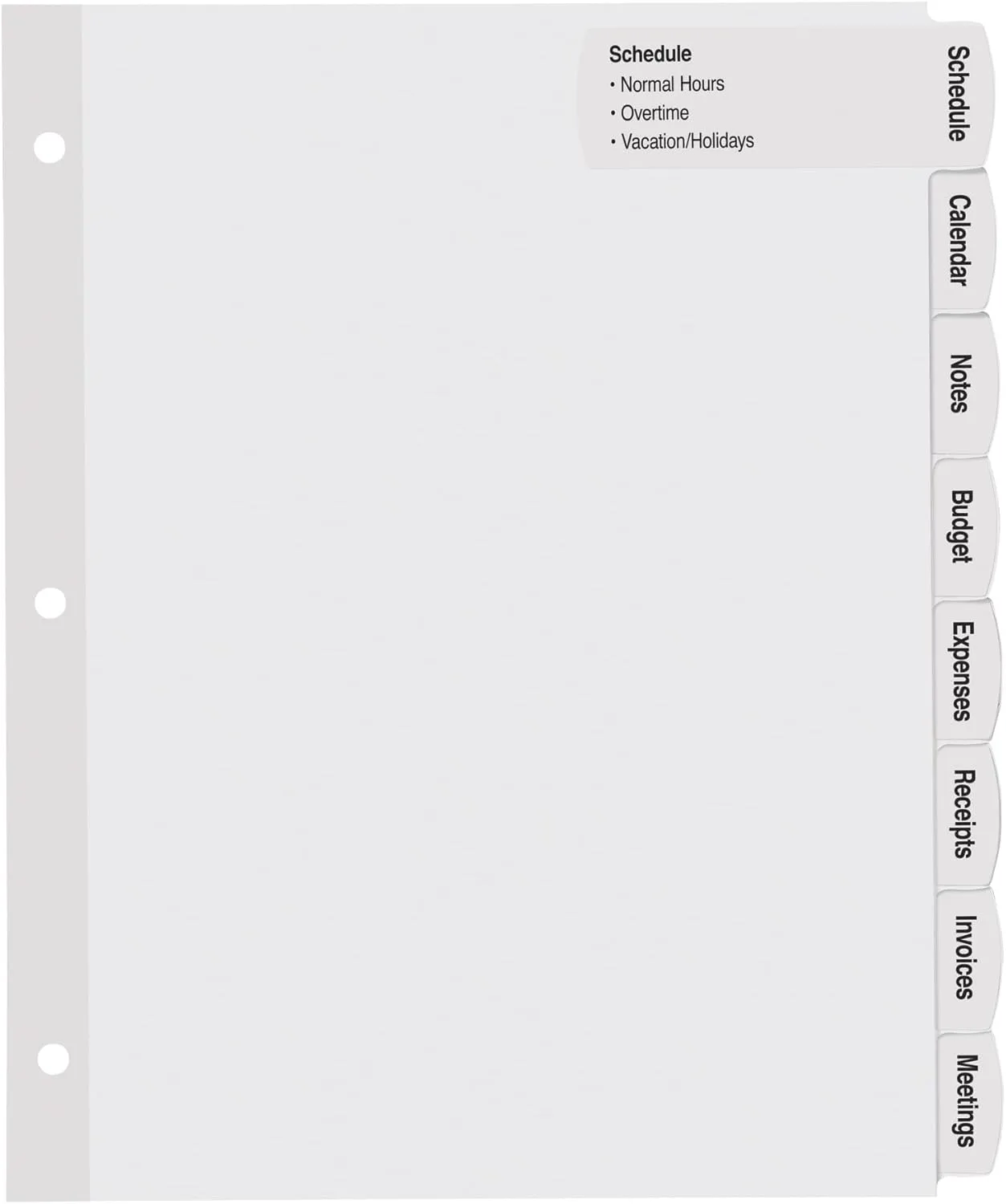 Avery Big Tab Printable Large White Label Dividers with Easy Peel, 8 Tabs, 4 Sets (14439)