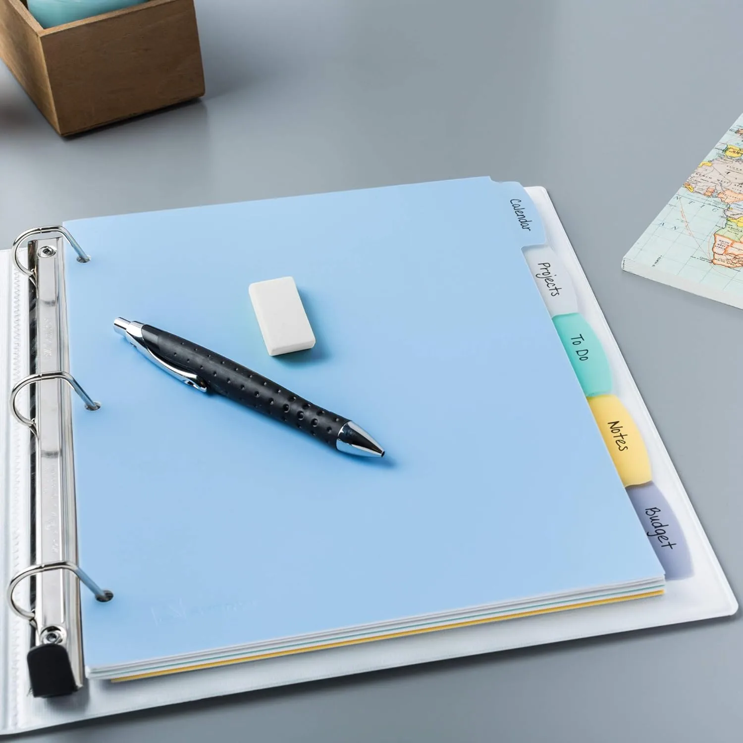 Avery Big Tab Write & Erase Durable Plastic Dividers for 3 Ring Binders, 5-Tab Set, Pastel Multicolor, 1 Set (16170)