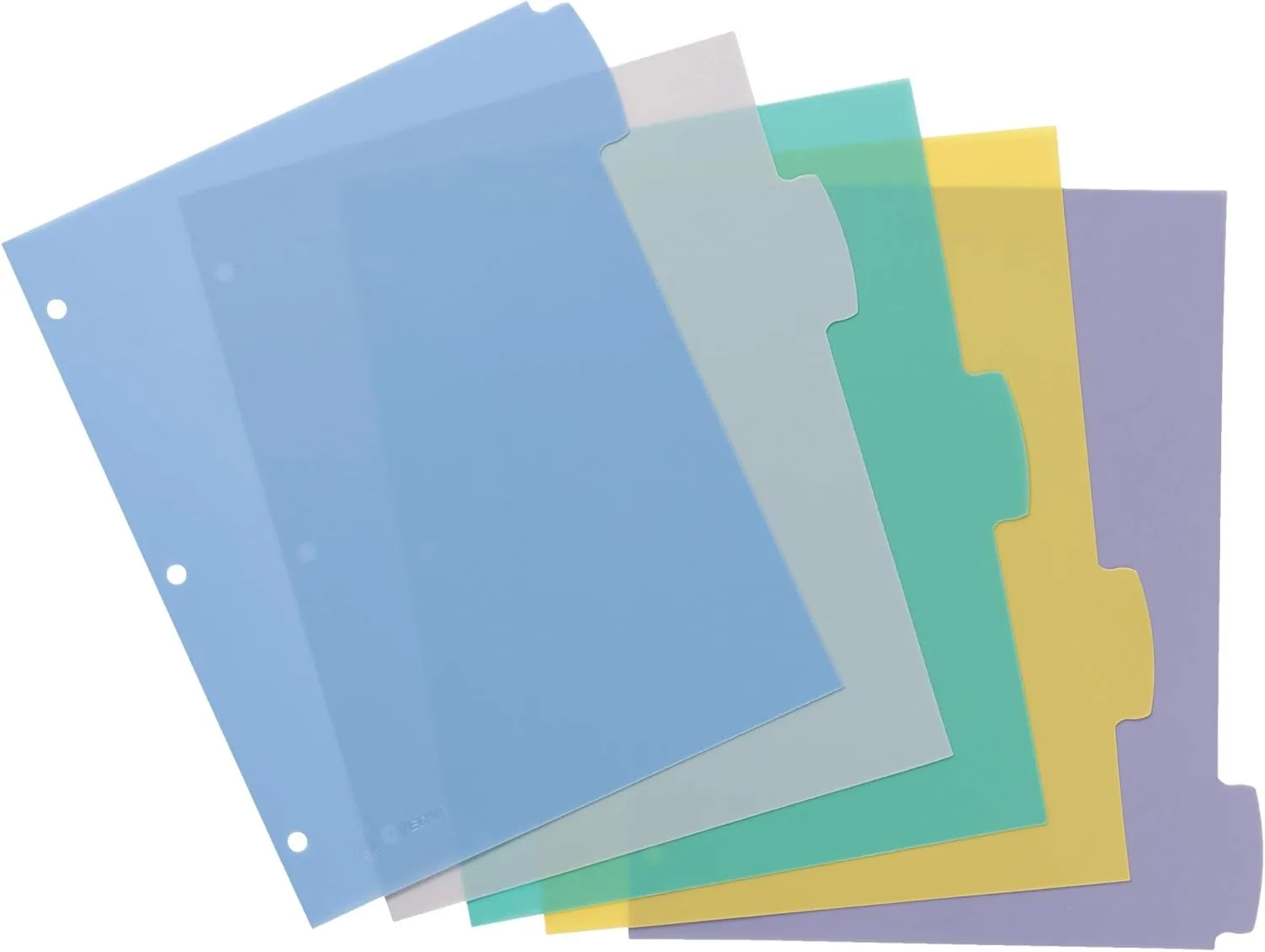 Avery Big Tab Write & Erase Durable Plastic Dividers for 3 Ring Binders, 5-Tab Set, Pastel Multicolor, 1 Set (16170)
