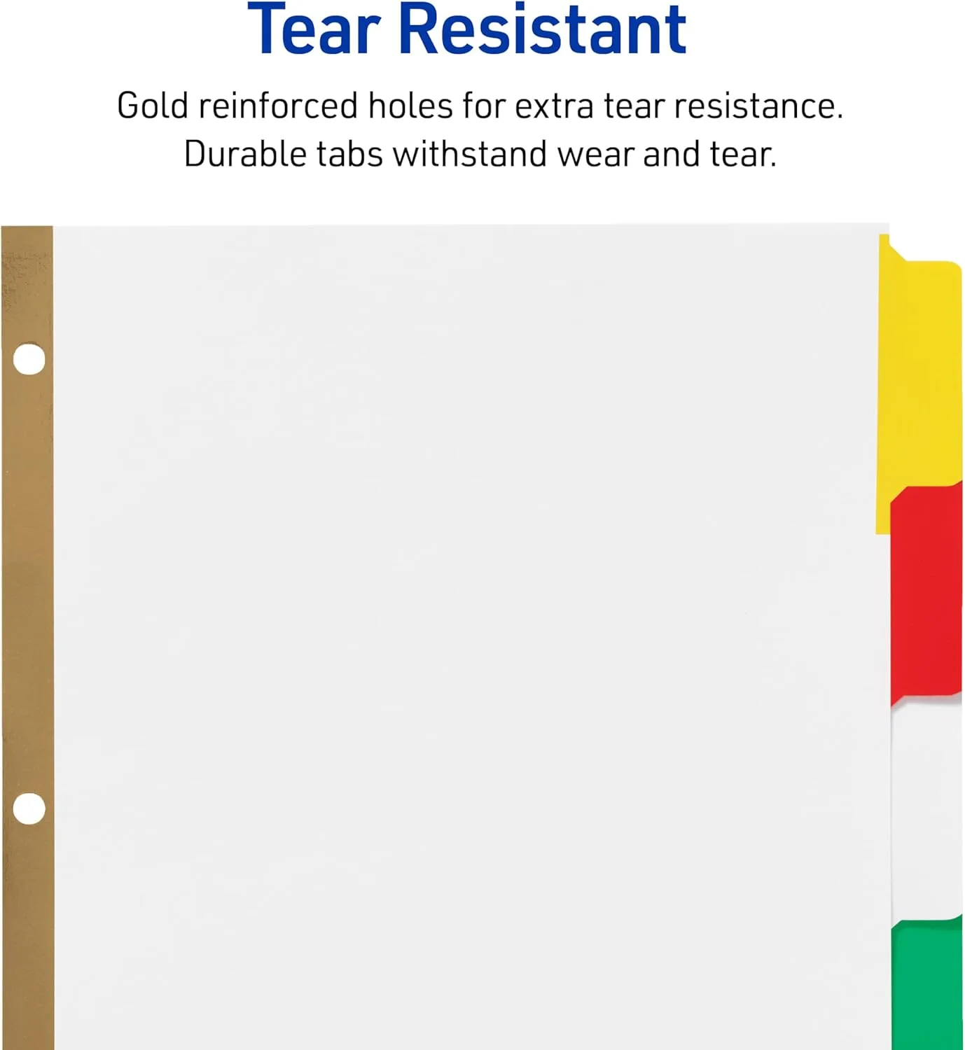 Avery Big Tab Write & Erase Dividers, 5-Tab, Multicolor (23076)