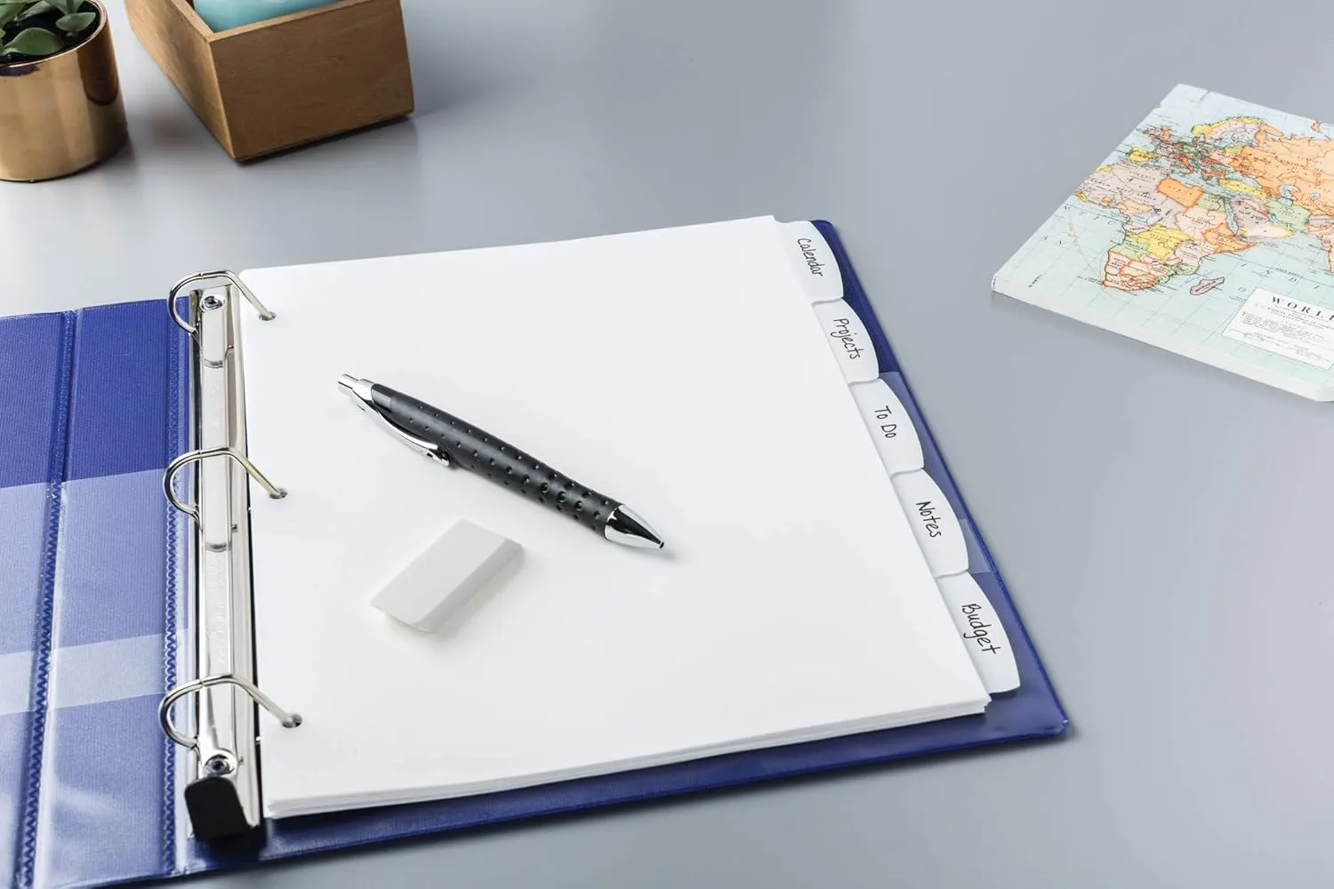 Avery Big Tab Write & Erase Durable Plastic Dividers, 5-Tab, White, 8.5 x 11