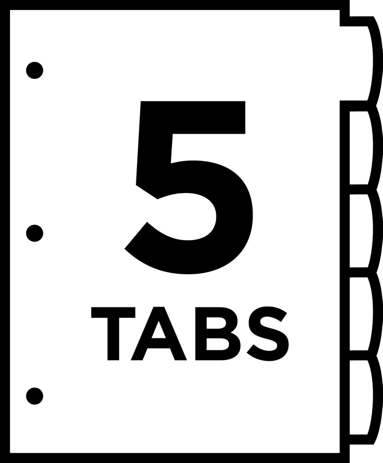 Avery Big Tab Write & Erase Durable Plastic Dividers, 5-Tab, White, 8.5 x 11