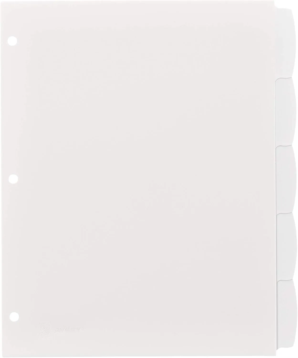 Avery Big Tab Write & Erase Durable Plastic Dividers, 5-Tab, White, 8.5 x 11