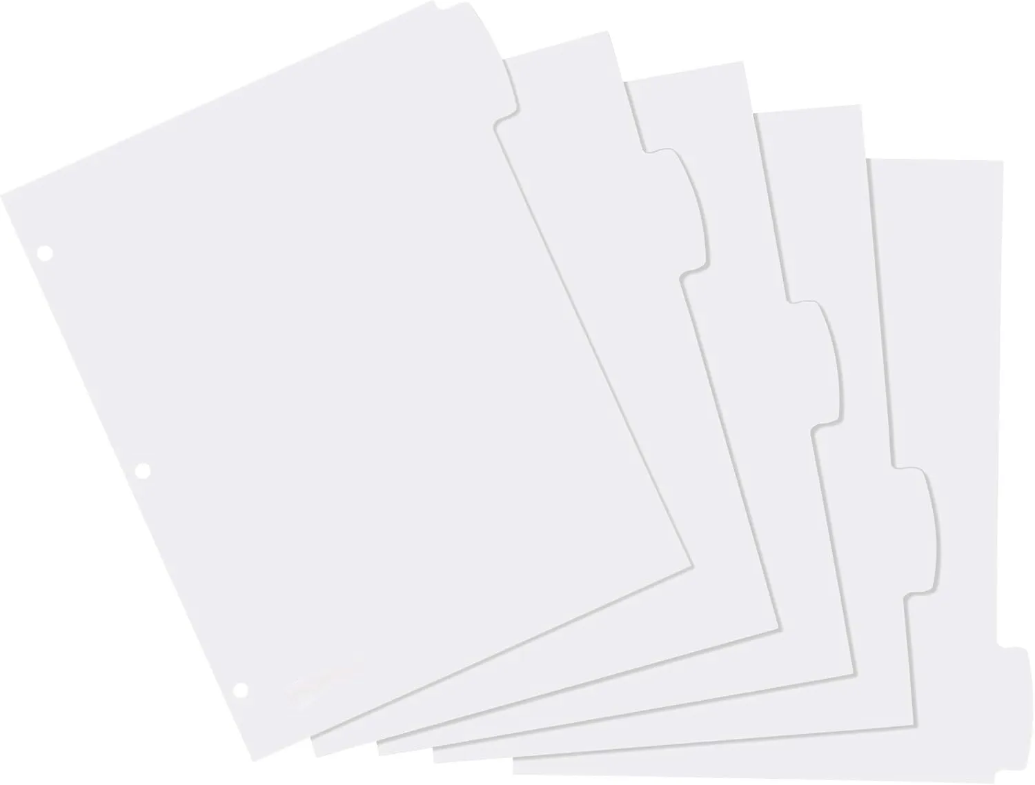 Avery Big Tab Write & Erase Durable Plastic Dividers, 5-Tab, White, 8.5 x 11