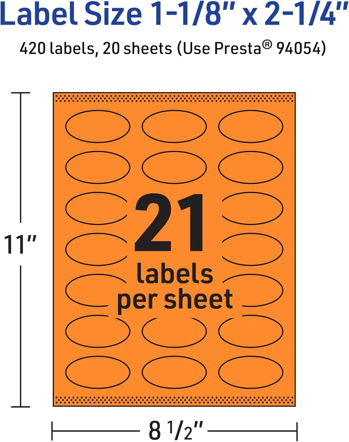 Avery Printable Oval Labels with Sure Feed Technology, Print-to-the-Edge