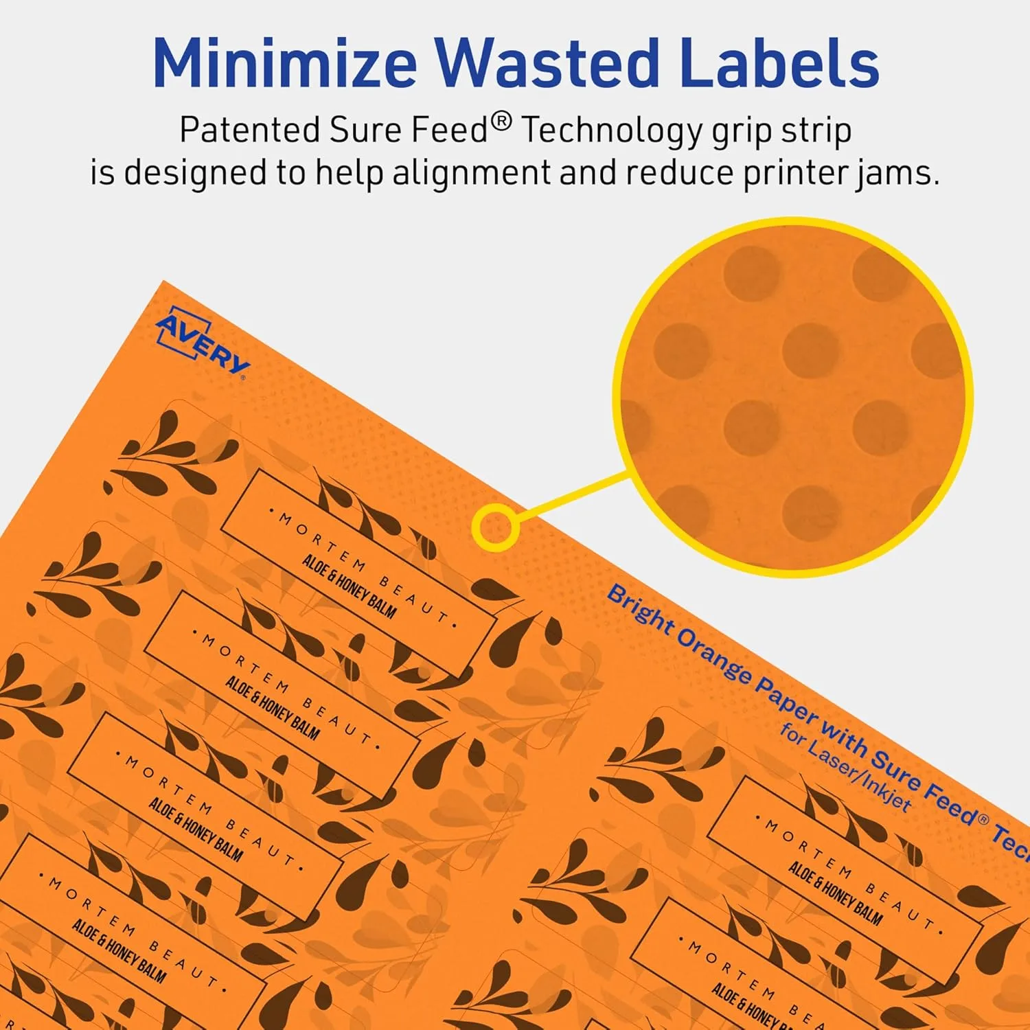 Avery Print-To-The-Edge Labels With Sure Feed Technology And Easy Peel, 94217-BOP10, Rectangle, 3/4in x 3-1/2in