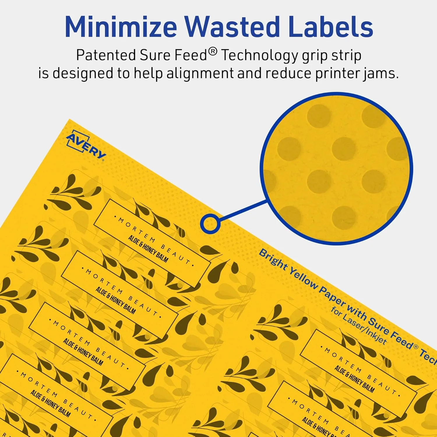 Avery Print-To-The-Edge Labels With Sure Feed Technology And Easy Peel, 94217-BYP10, Rectangle, 3/4in x 3-1/2in
