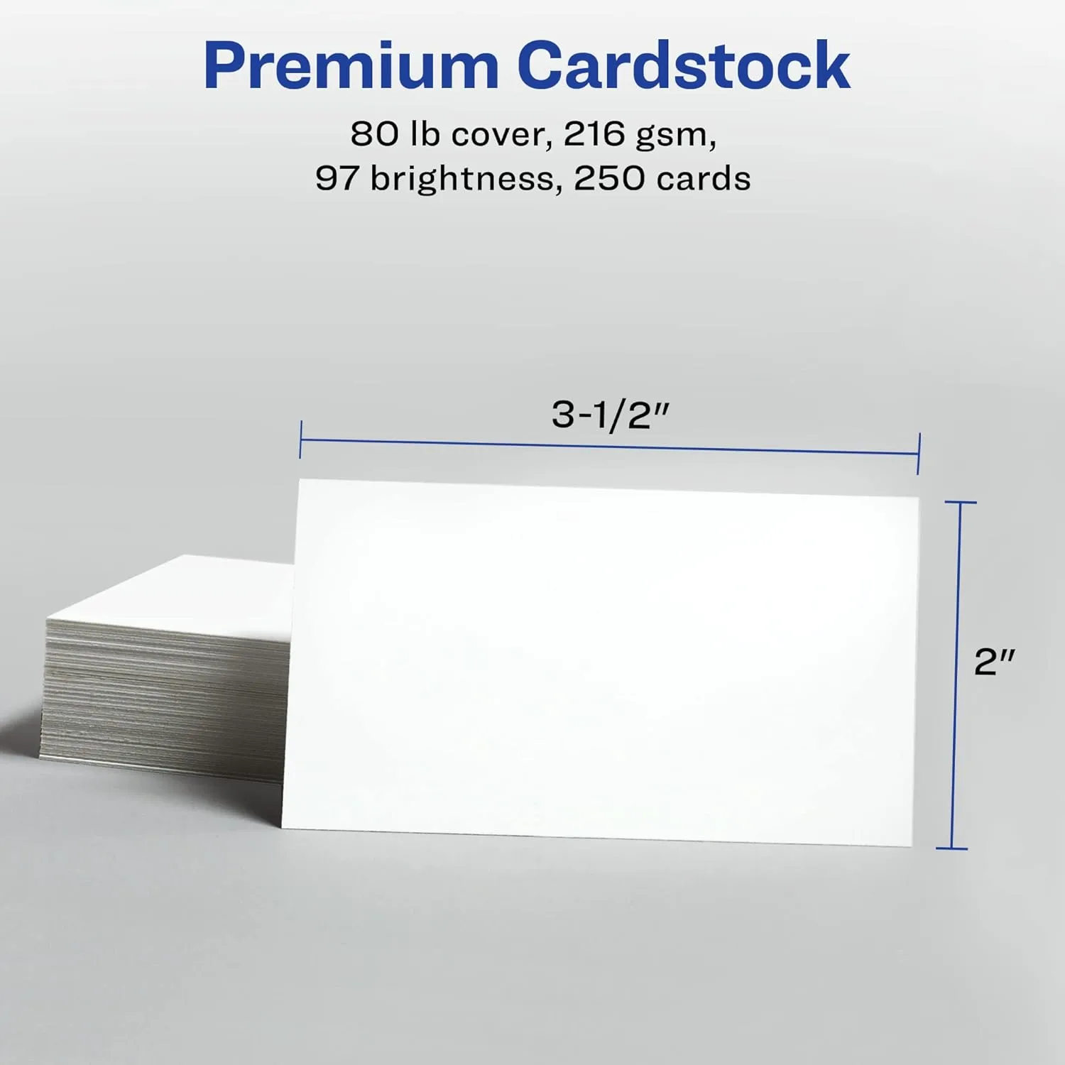 Avery Printable Business Cards with Sure Feed Technology, 2 x 3.5, White, 250 Blank Cards (5371)